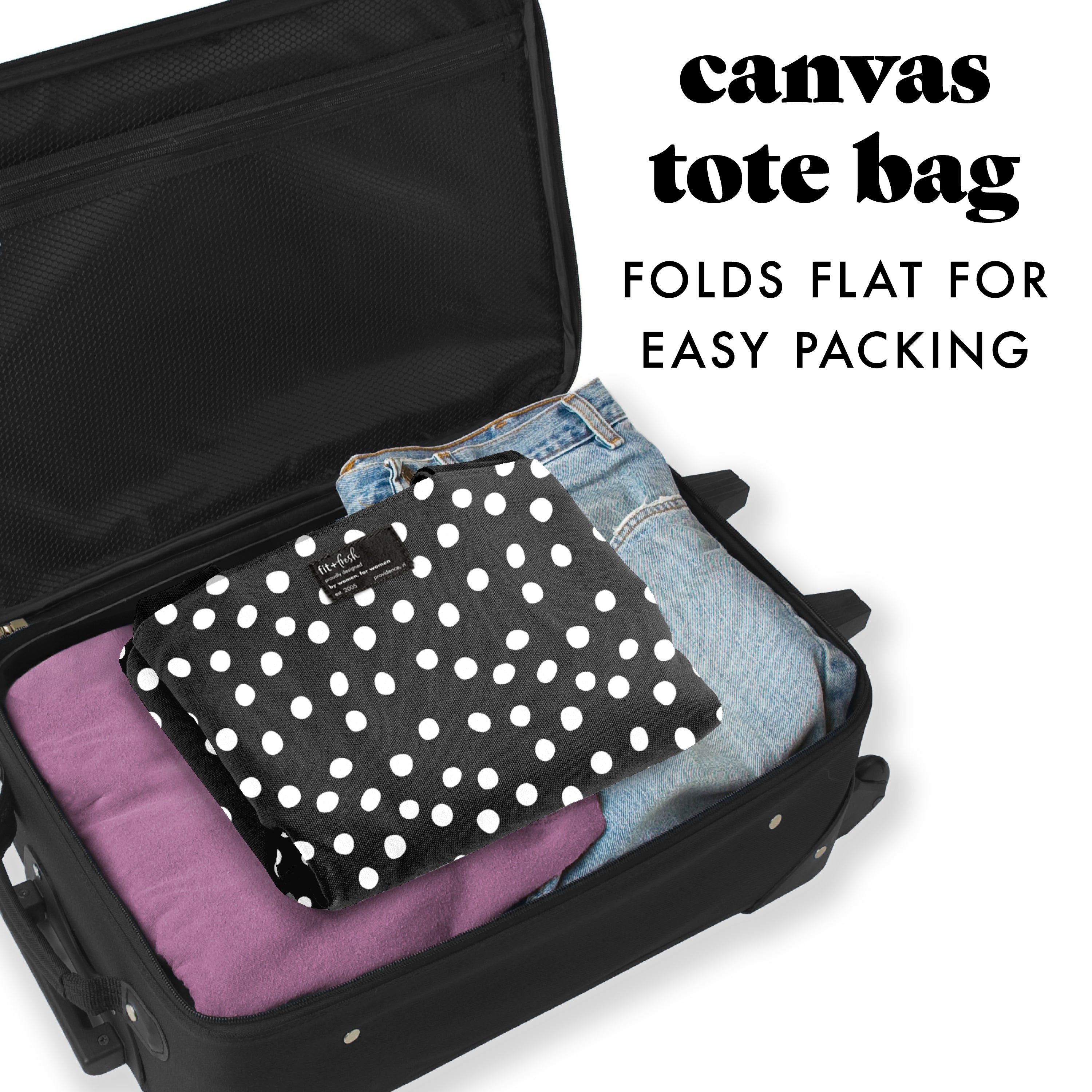 fit-fresh-all-the-things-xl-travel-tote-bag-b-w-dot-extra-large-22-x-18-x-12-zip image 7