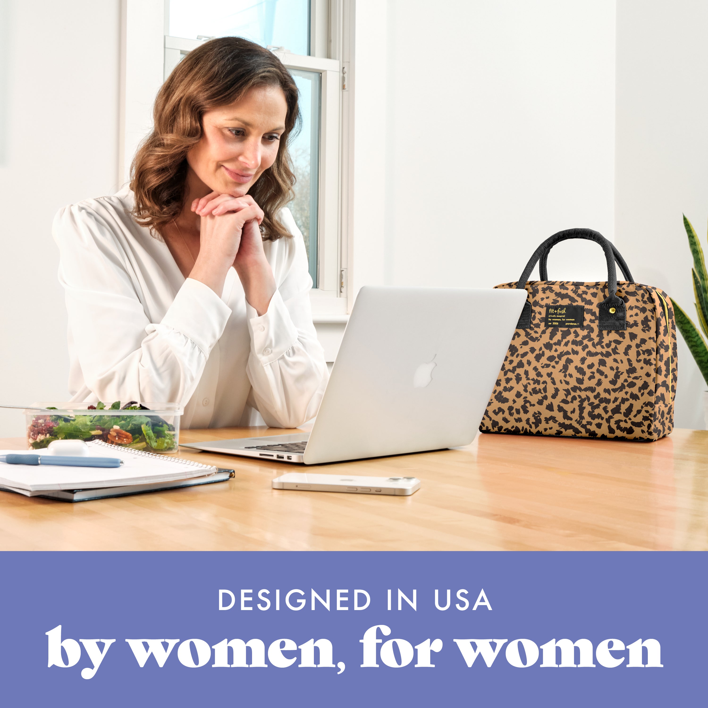 fit-fresh-bloomington-lunch-bag-with-lunch-kit-cheetah-spots-roomy-insulated-lun image 6