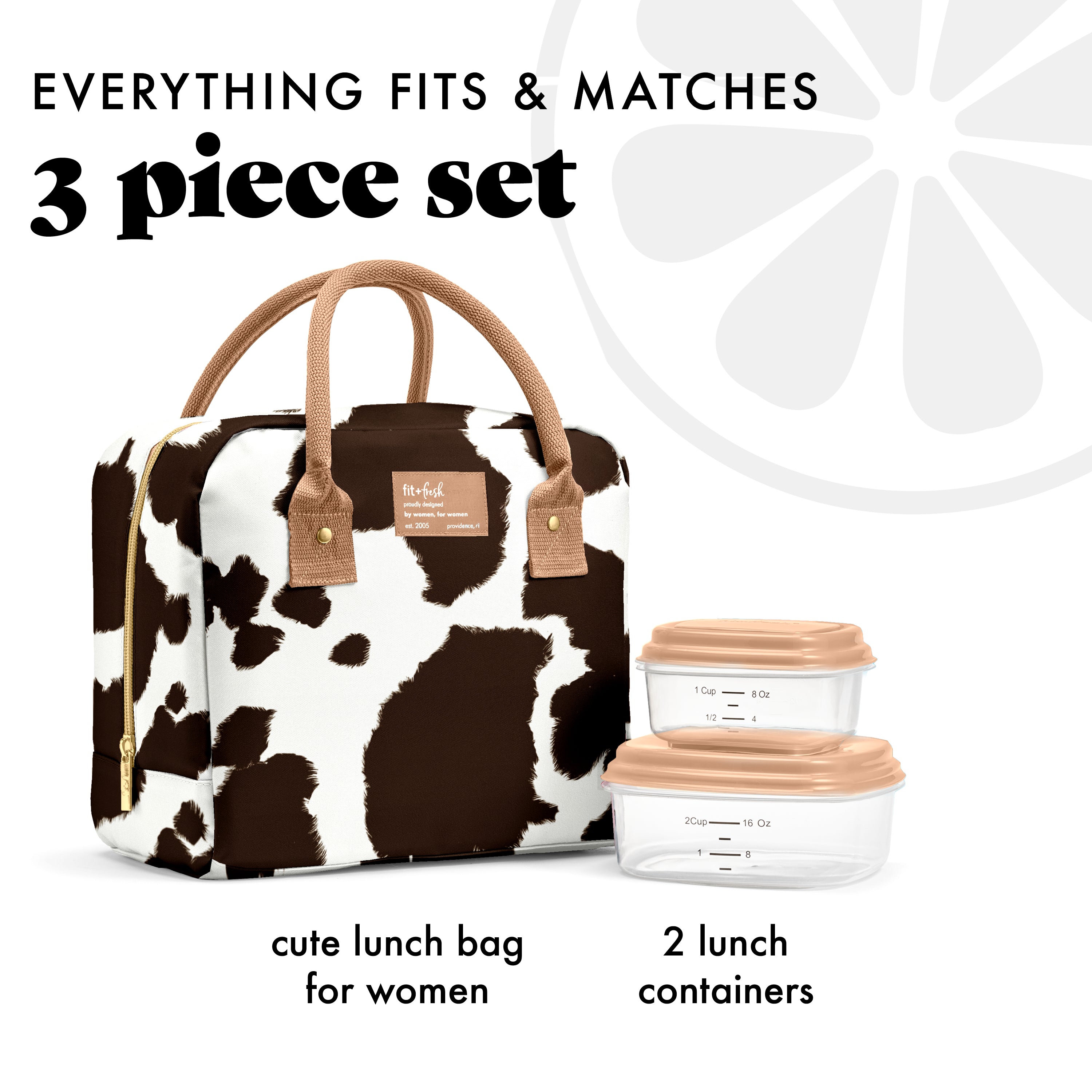 fit-fresh-bloomington-lunch-bag-with-lunch-kit-cowhide-roomy-insulated-lunch-bag image 2