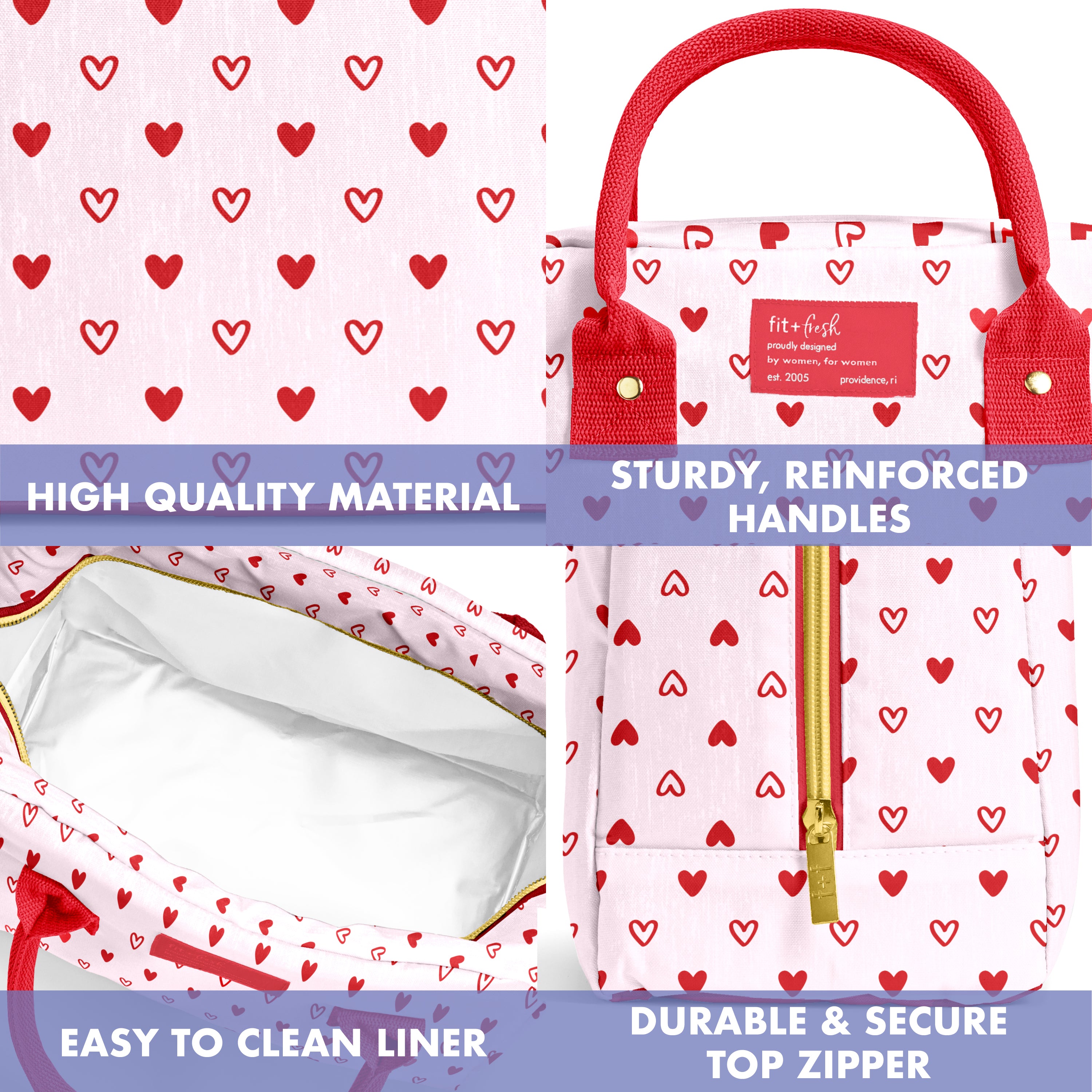 fit-fresh-bloomington-lunch-bag-with-lunch-kit-red-hearts-insulated-lunch-bag-wi image 4