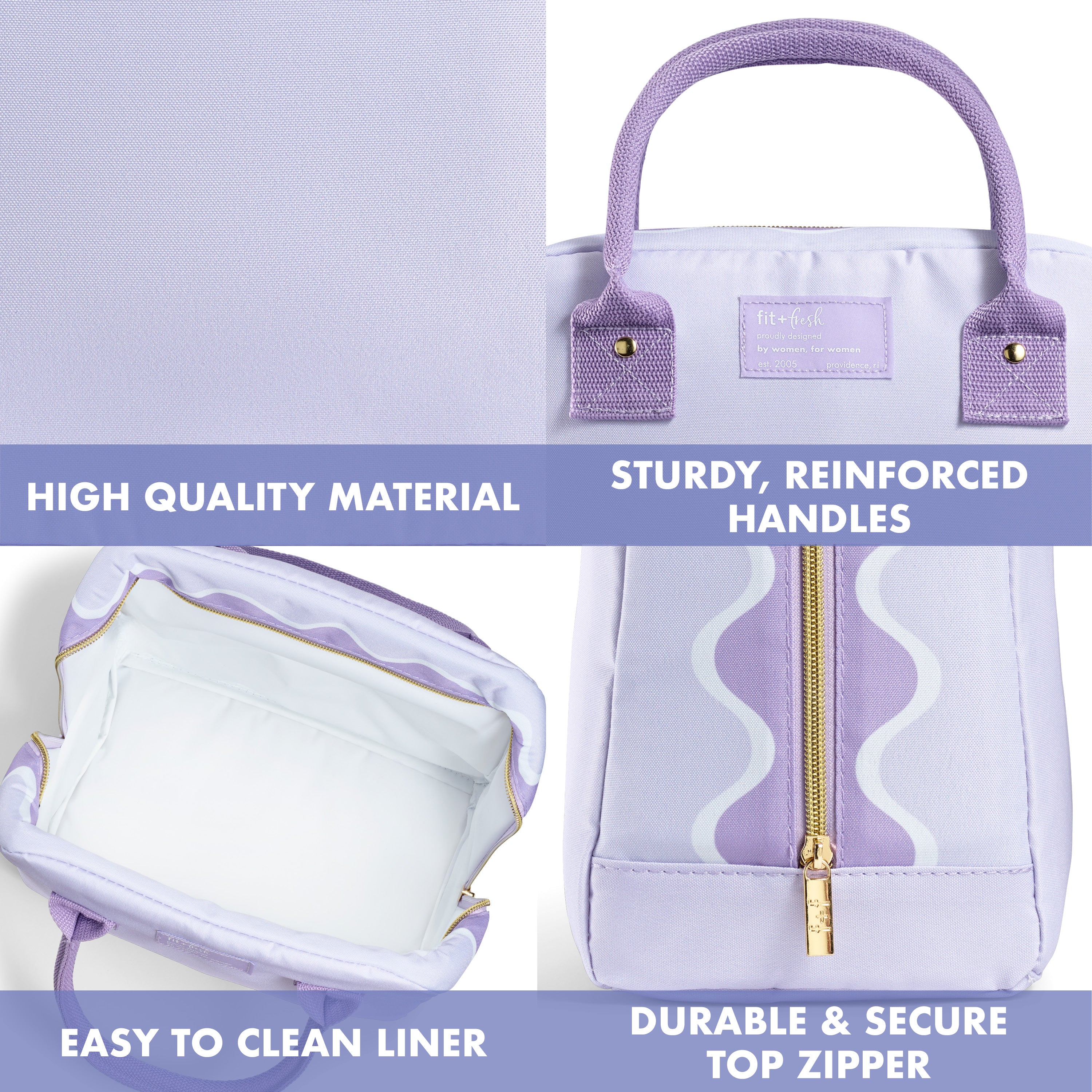 fit-fresh-bloomington-lunch-bag-with-lunch-kit-lavender-scallop-insulated-lunch- image 4