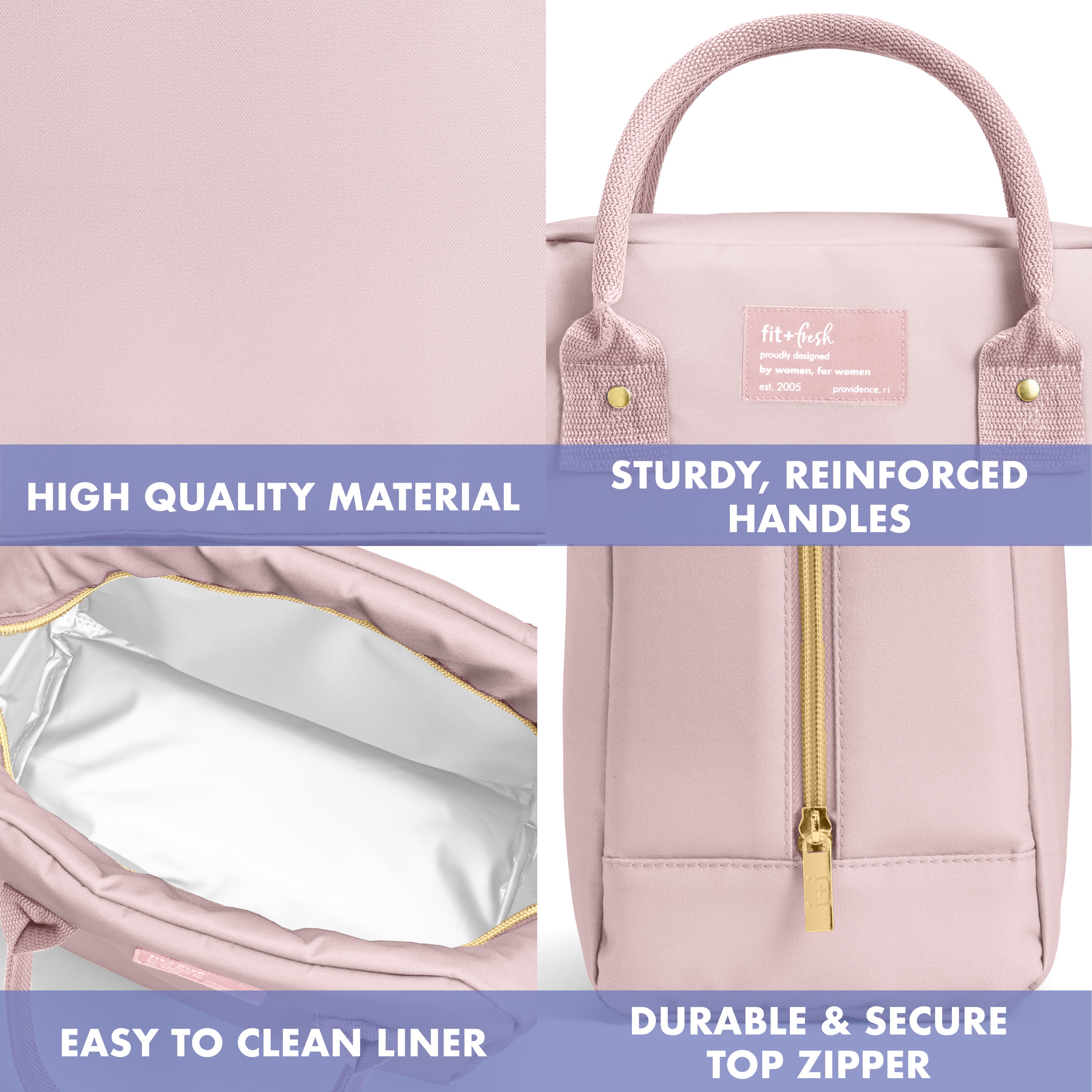 fit-fresh-bloomington-lunch-bag-with-lunch-kit-mauve-roomy-10-x-6-x-8-5-insulate image 4