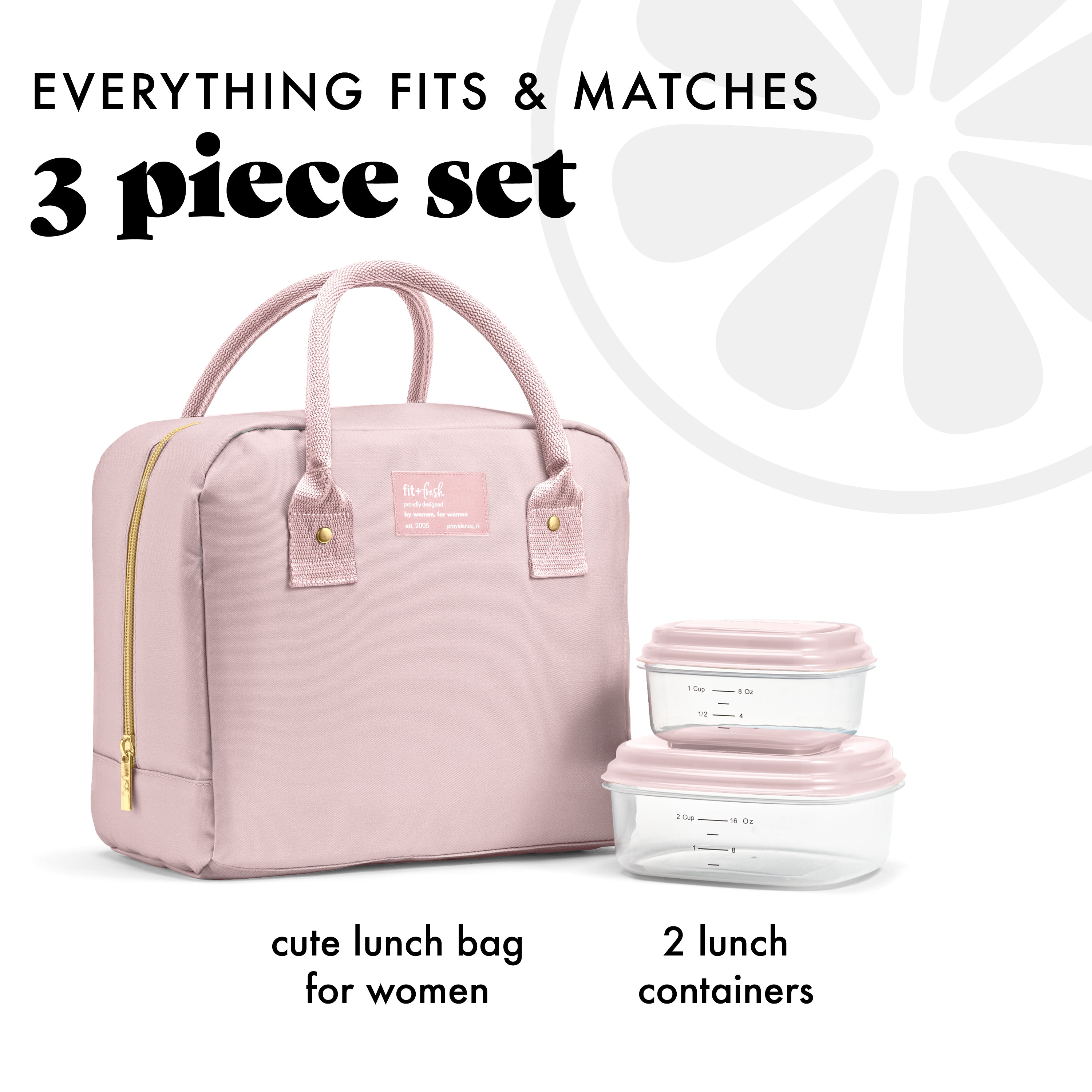 fit-fresh-bloomington-lunch-bag-with-lunch-kit-mauve-roomy-10-x-6-x-8-5-insulate image 2