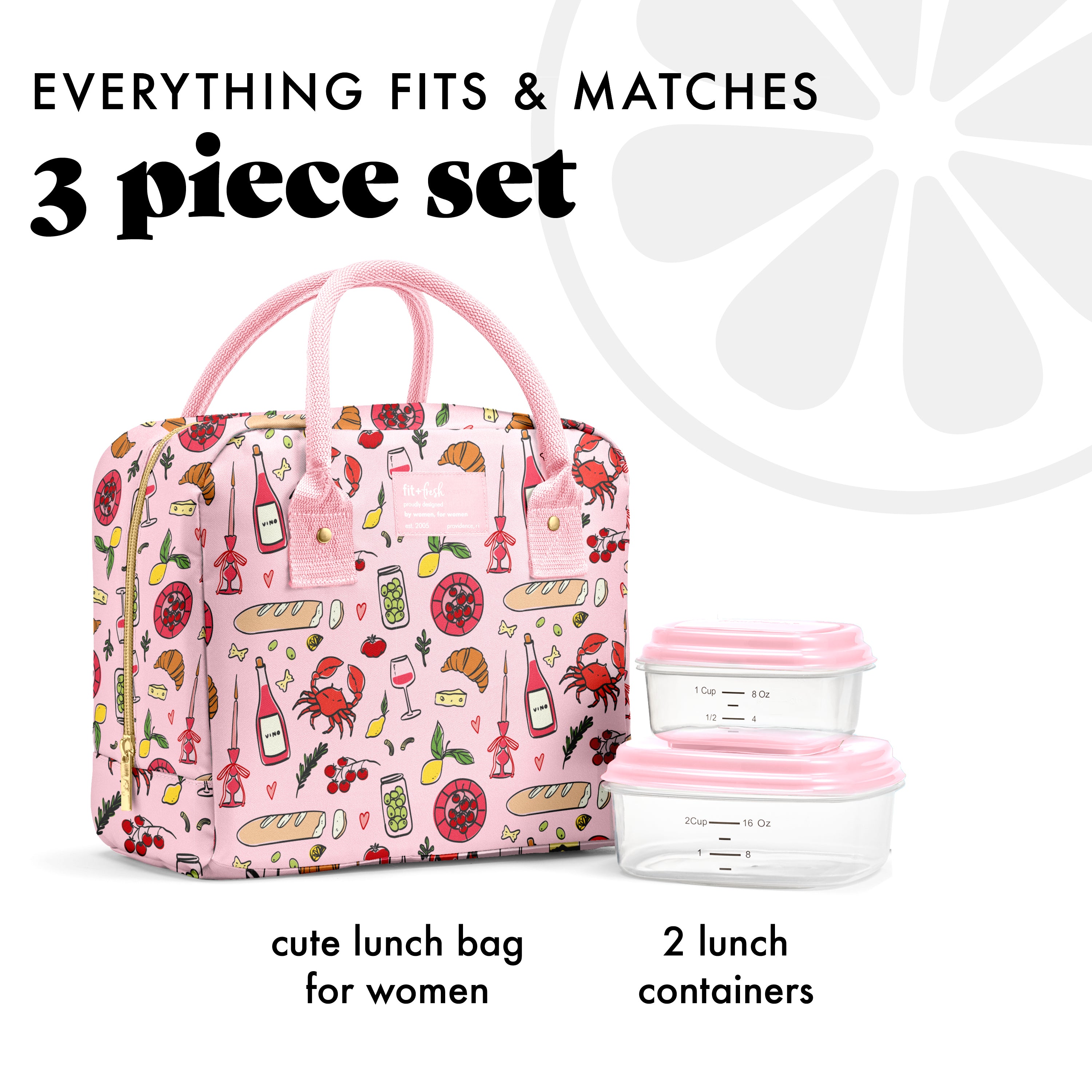fit-fresh-bloomington-lunch-bag-with-lunch-kit-pink-pasta-dinner image 2