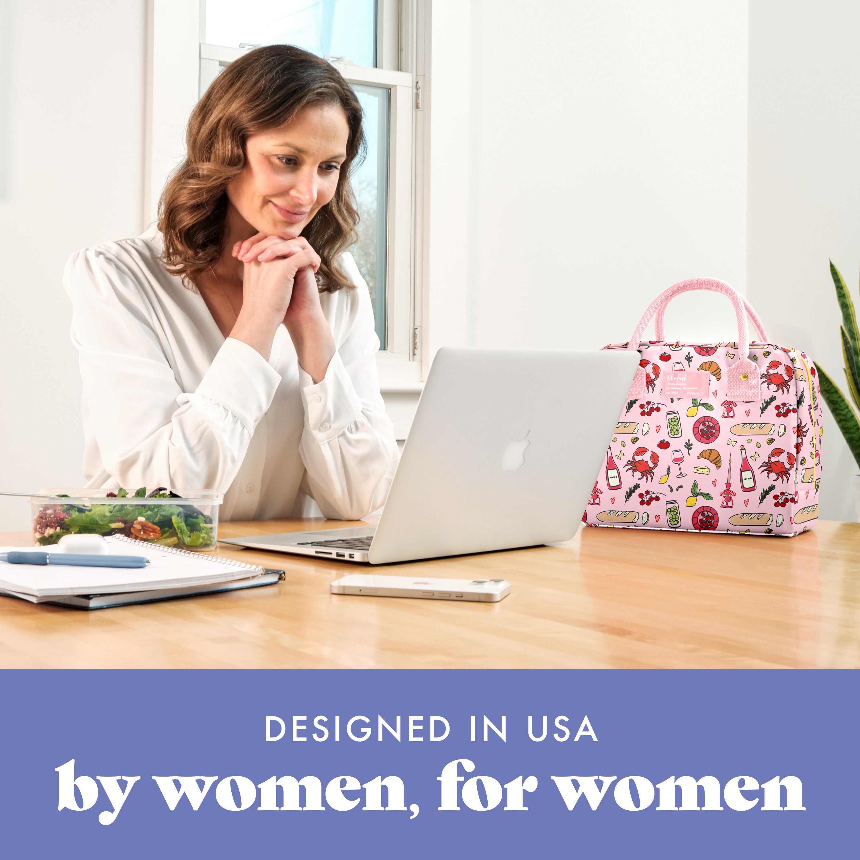 fit-fresh-bloomington-lunch-bag-with-lunch-kit-pink-pasta-dinner image 6