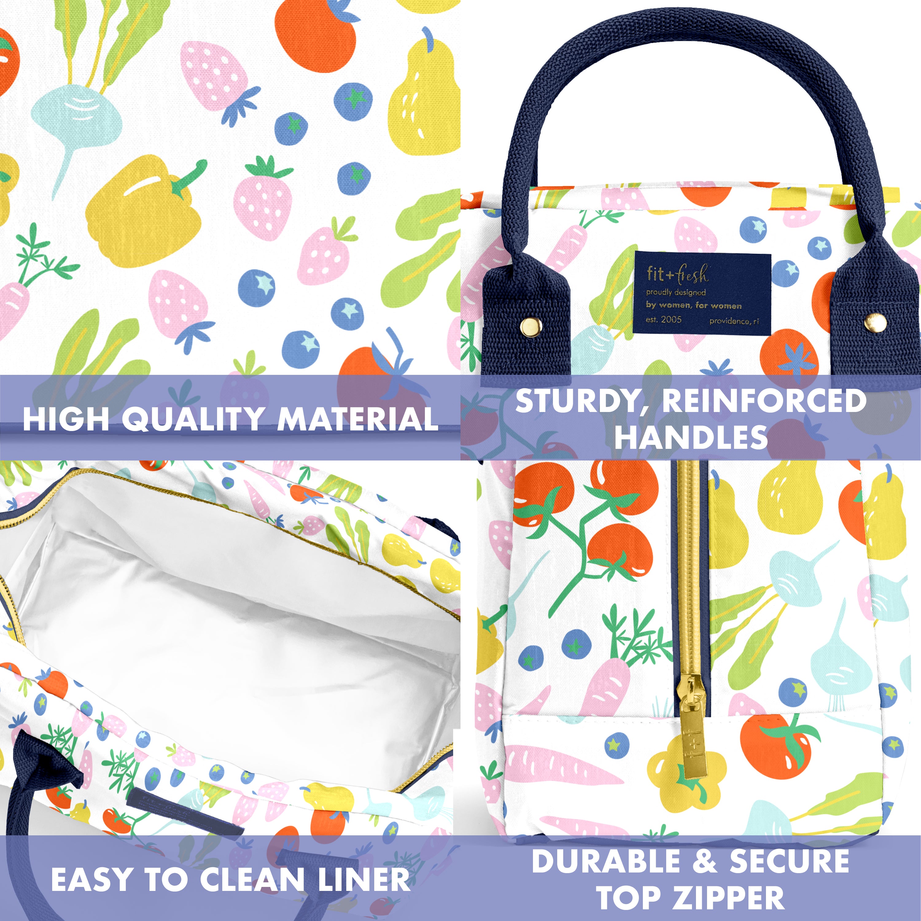fit-fresh-bloomington-lunch-bag-with-lunch-kit-fruits-veggies-insulated-lunch-ba image 4