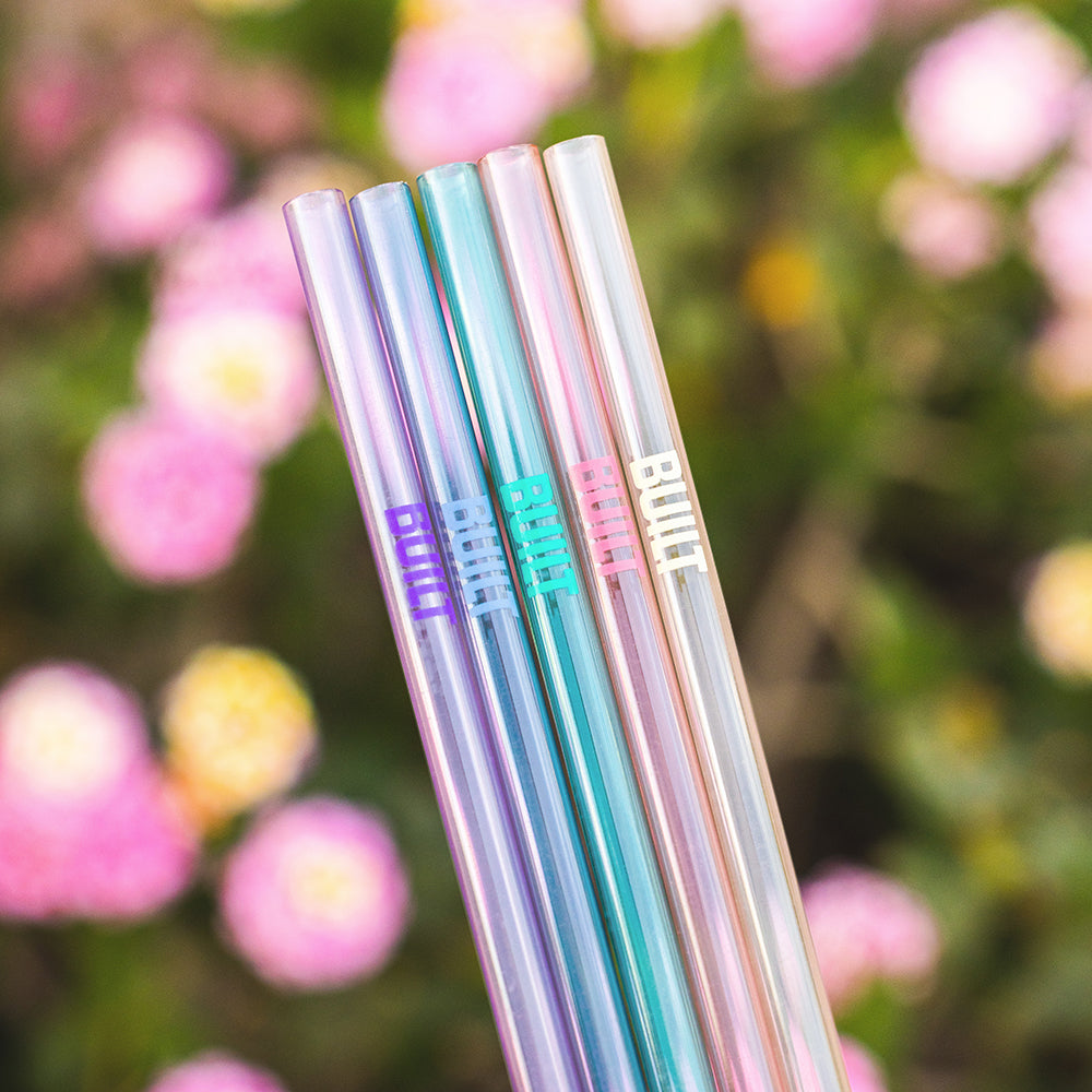 built-tritan-straw-set-with-cleaner-5-reusable-bpa-free-straws-and-cleaning-brus image 2