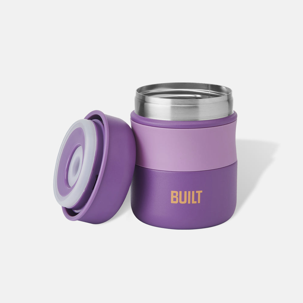 built-10oz-insulated-stainless-steel-food-jar-wide-mouth-soft-rubber-grip-cool-t image 2