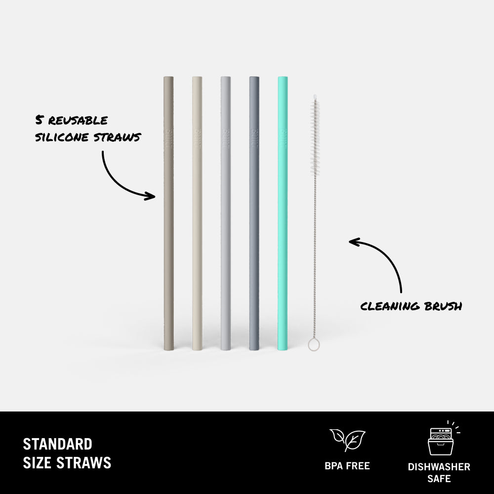 built-silicone-straw-set-with-cleaner-5-pack-bpa-free-reusable-straws-dishwasher image 5