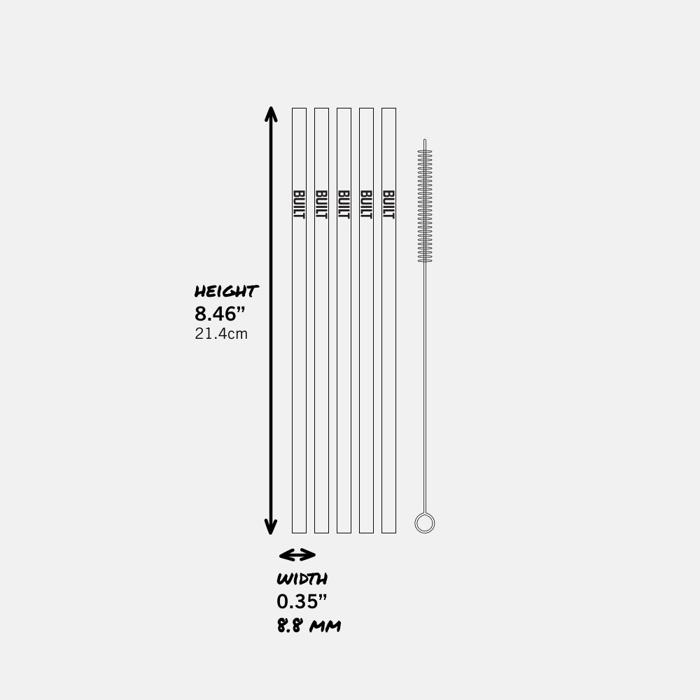 built-silicone-straw-set-with-cleaner-5-pack-bpa-free-reusable-straws-dishwasher image 6