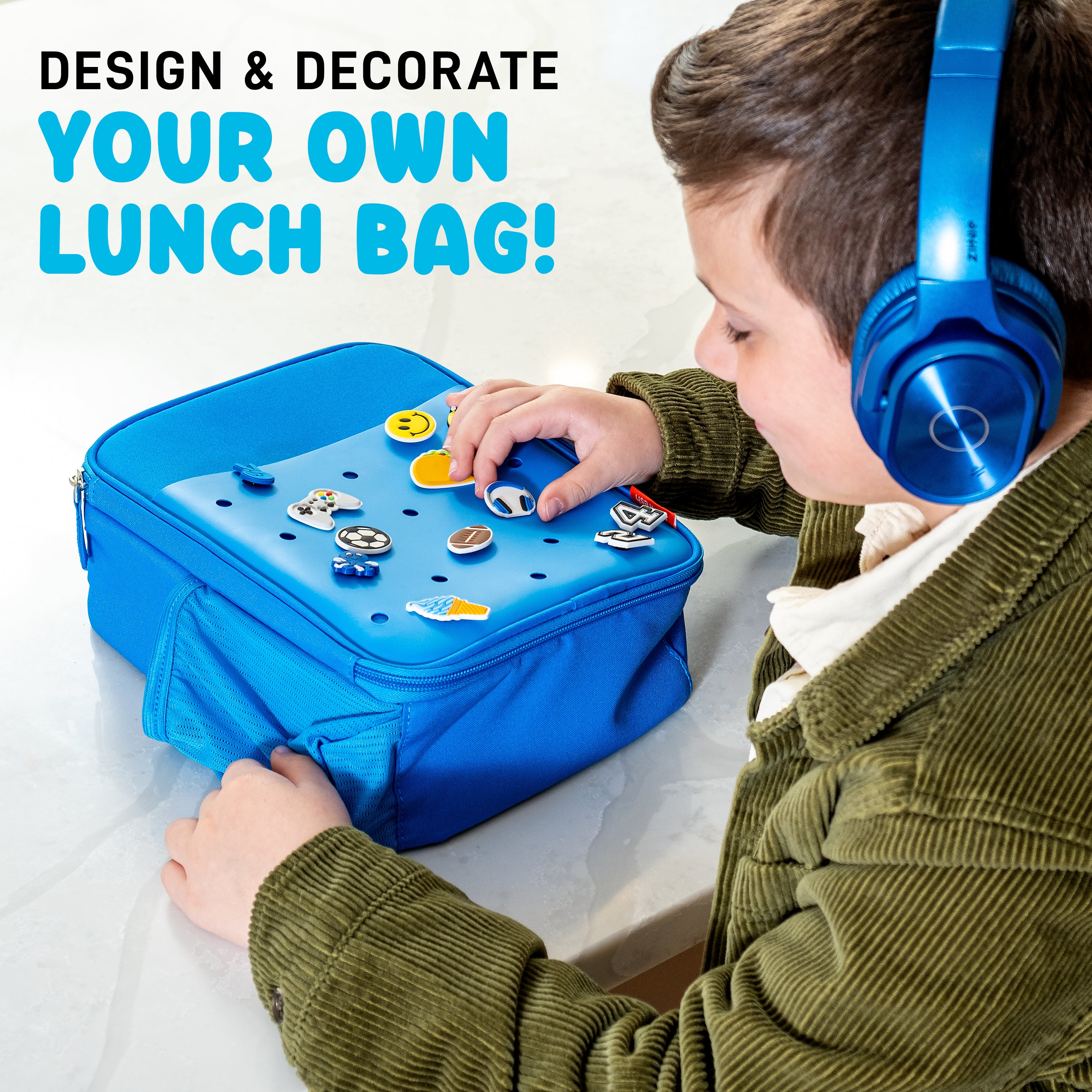 fit-fresh-charm-kids-lunch-bag-with-3-charms-azure-blue image 3