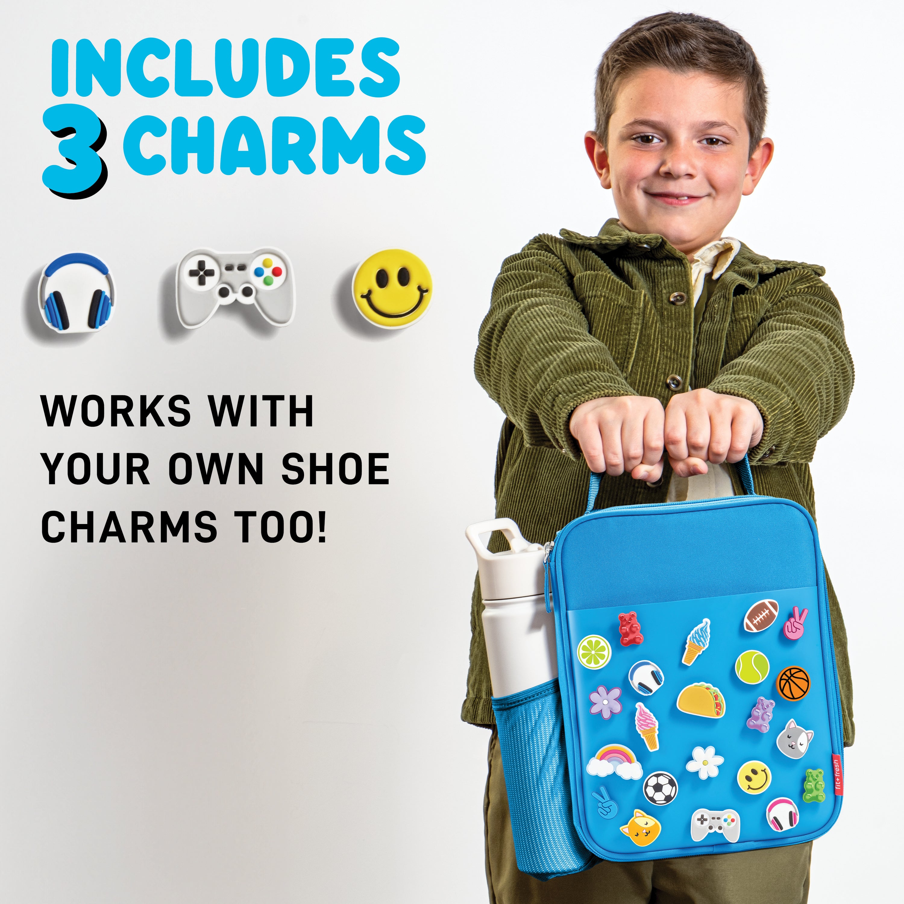 fit-fresh-charm-kids-lunch-bag-with-3-charms-azure-blue image 2