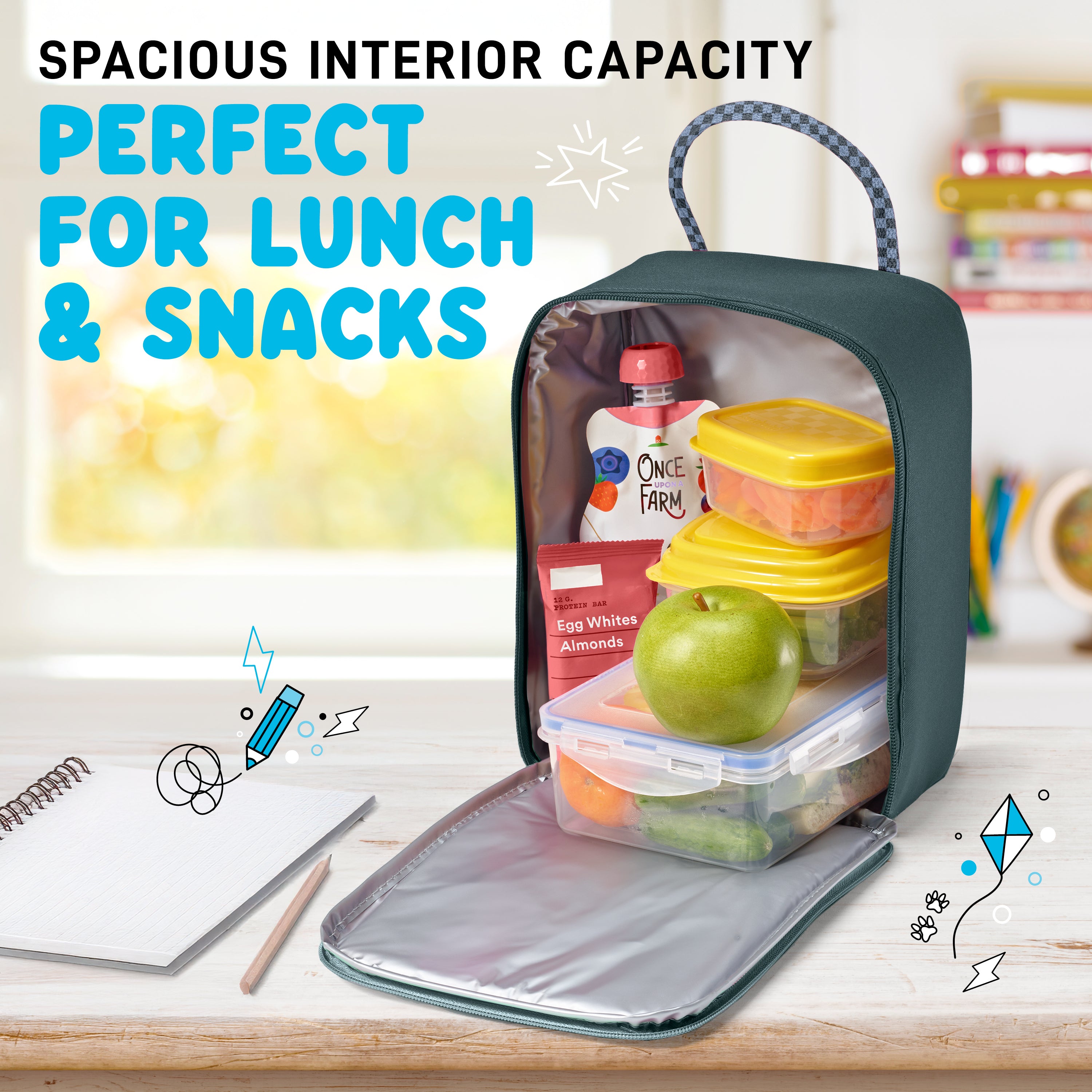 fit-fresh-connor-kids-lunch-bag-boulder-slim-insulated-kids-lunch-box-with-front image 3