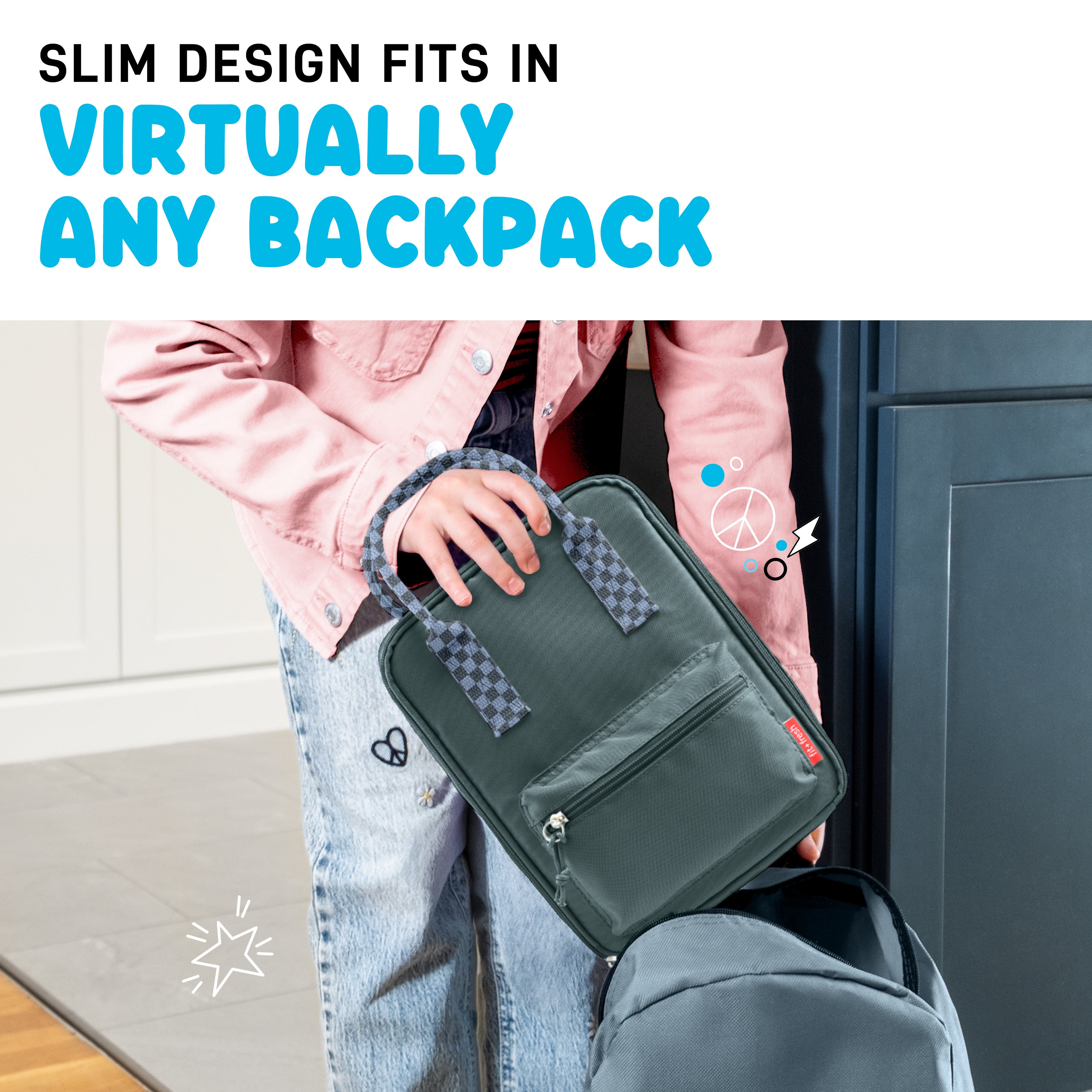 fit-fresh-connor-kids-lunch-bag-boulder-slim-insulated-kids-lunch-box-with-front image 6