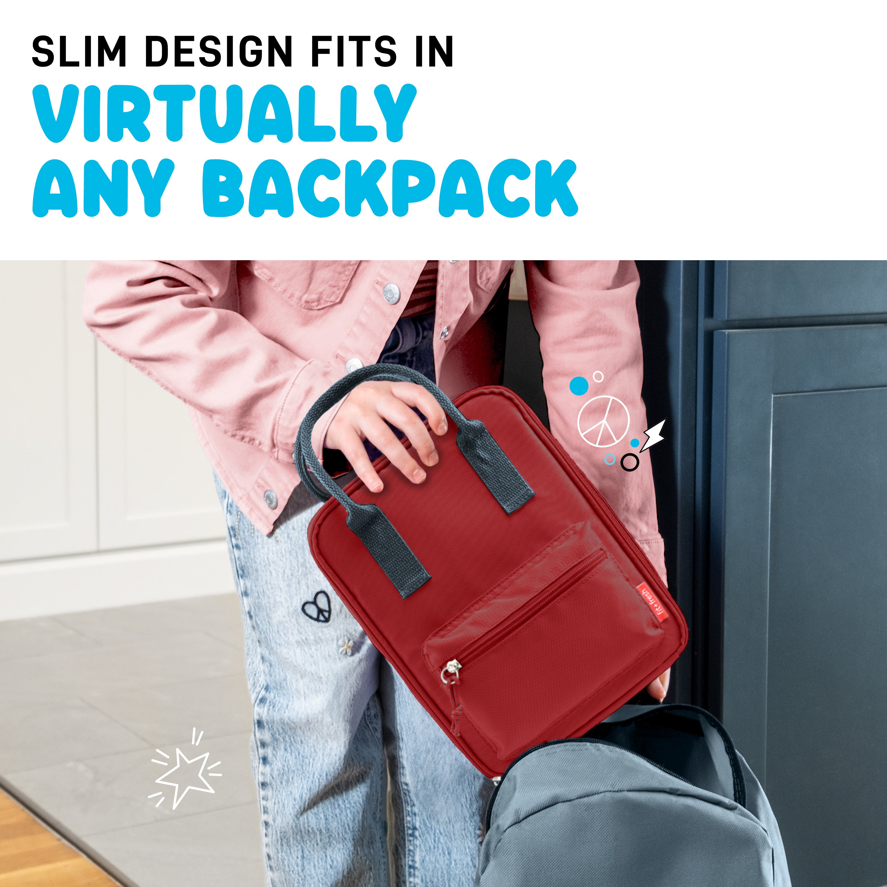 fit-fresh-connor-kids-lunch-bag-cardinal-slim-insulated-lunch-box-that-fits-bent image 6