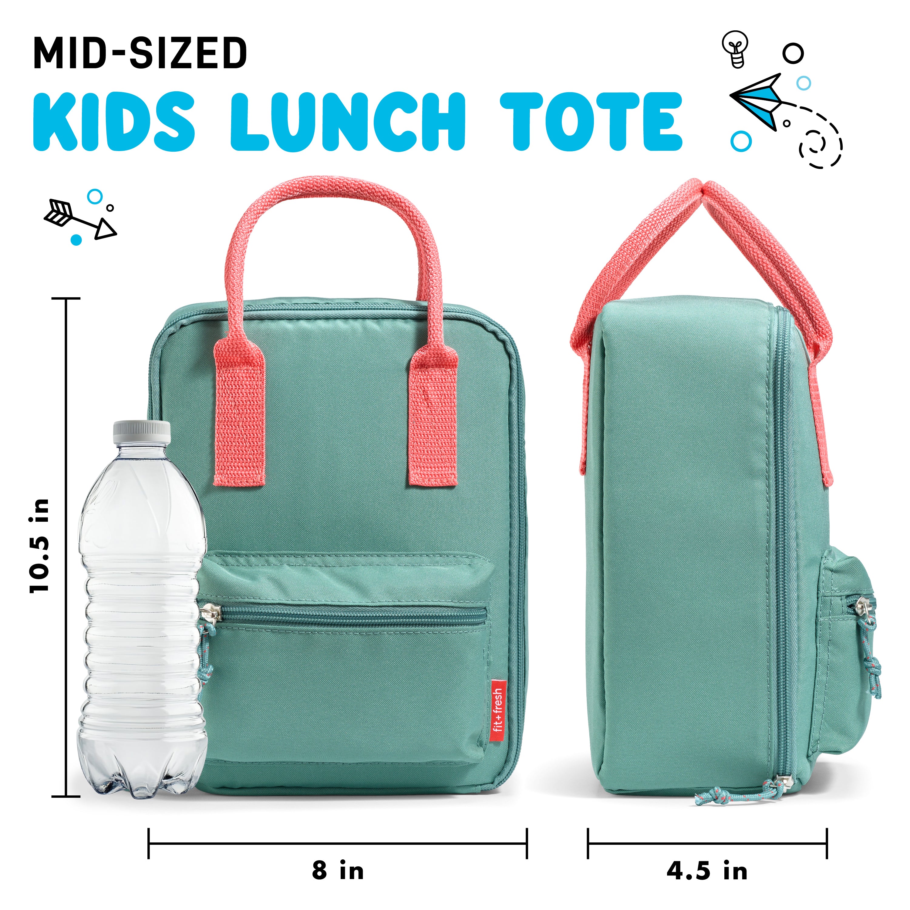 fit-fresh-connor-kids-lunch-bag-seafoam-slim-insulated-lunch-box-that-fits-a-ben image 2