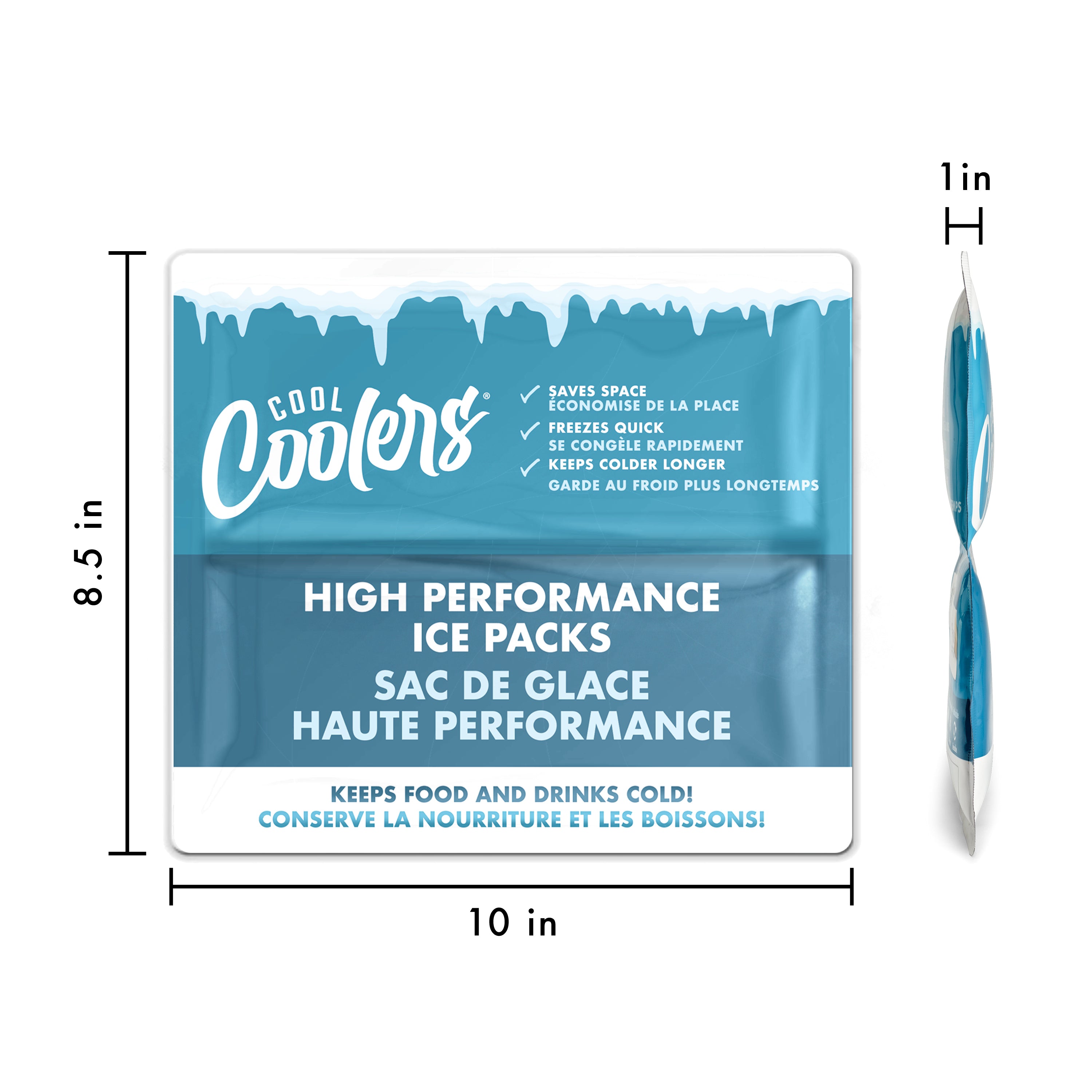 fit-fresh-cool-coolers-xxl-high-performance-cooler-ice-packs-blue-10-x8-5-reusab image 2