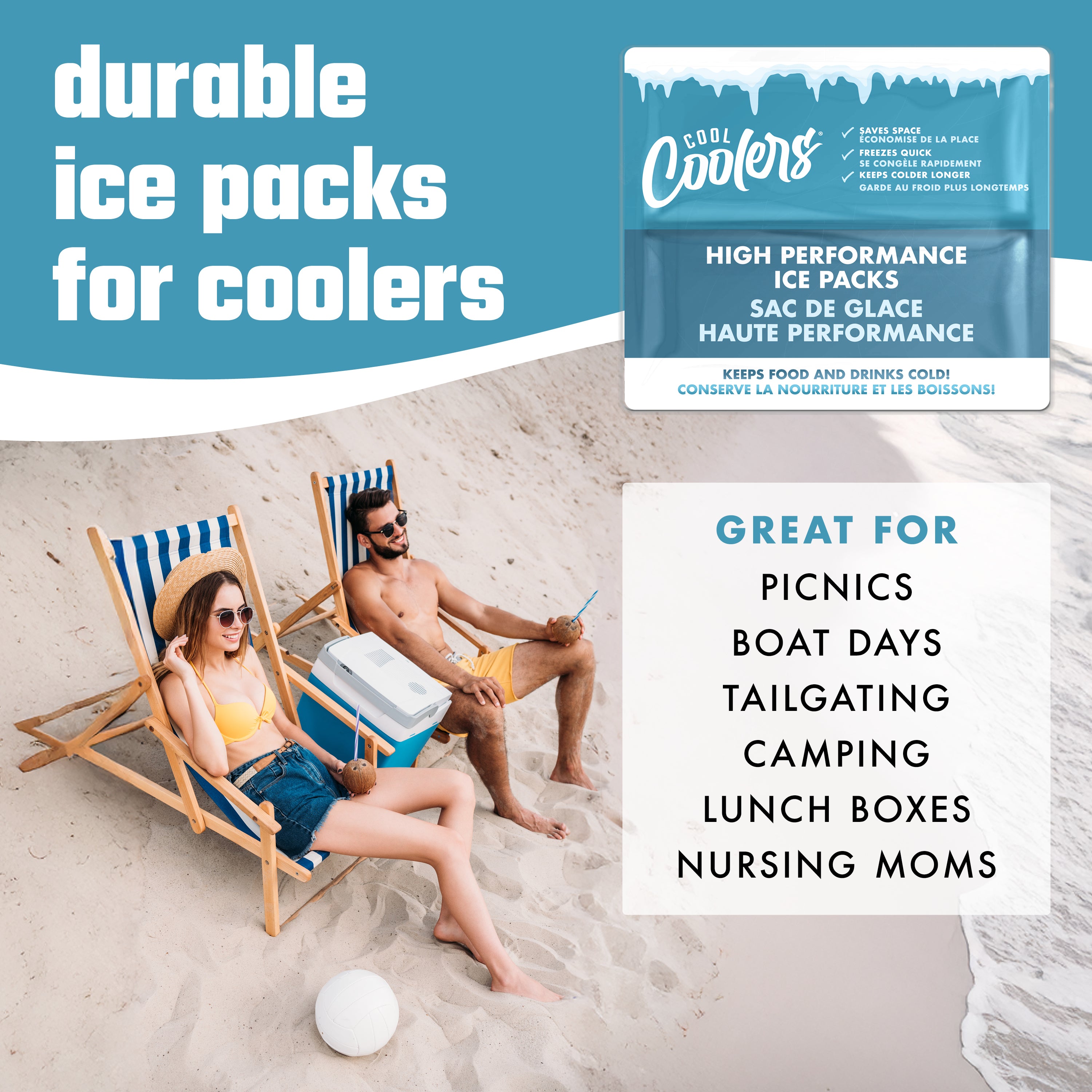 fit-fresh-cool-coolers-xxl-high-performance-cooler-ice-packs-blue-10-x8-5-reusab image 5