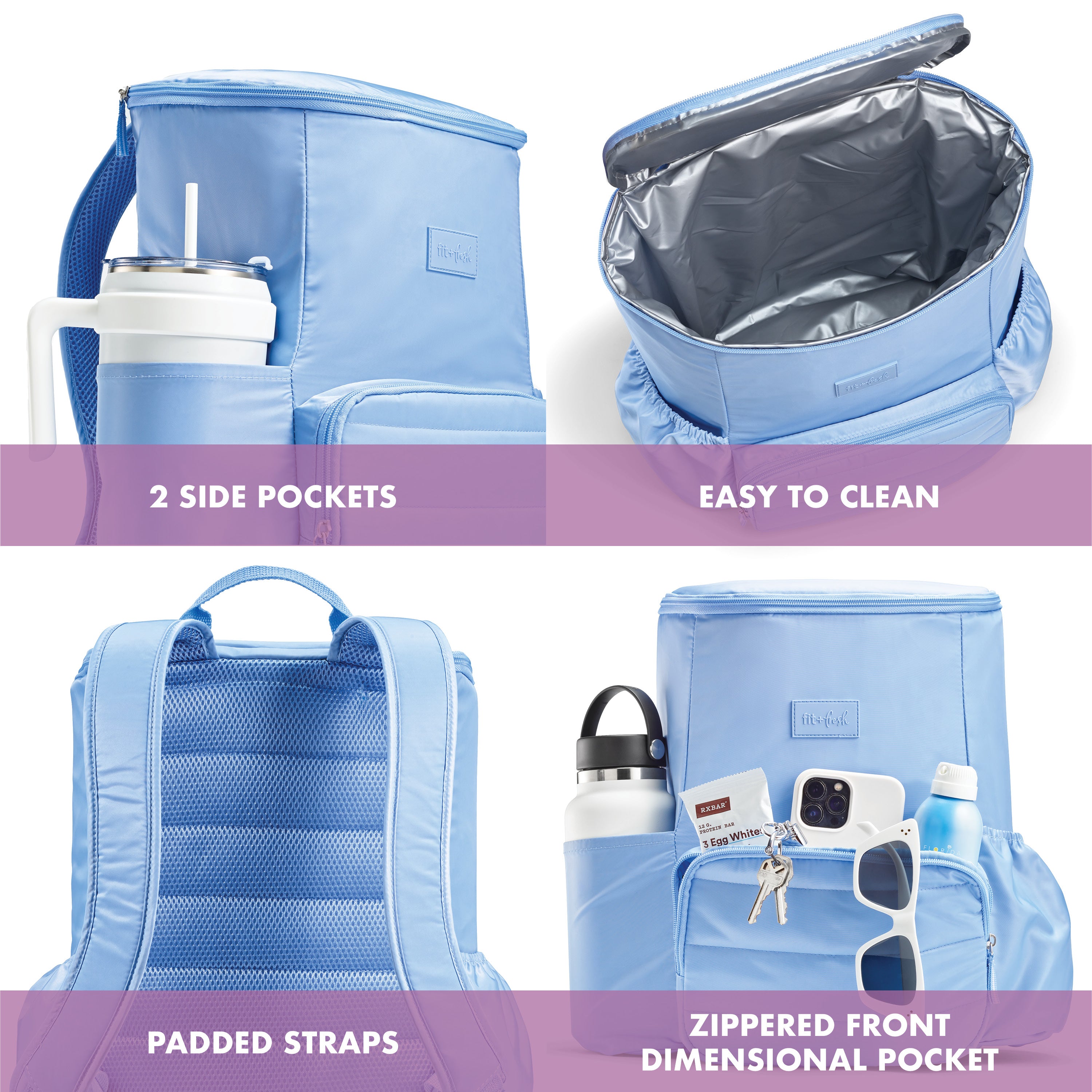 fit-fresh-izzy-24-can-insulated-backpack-cooler-cornflower image 5