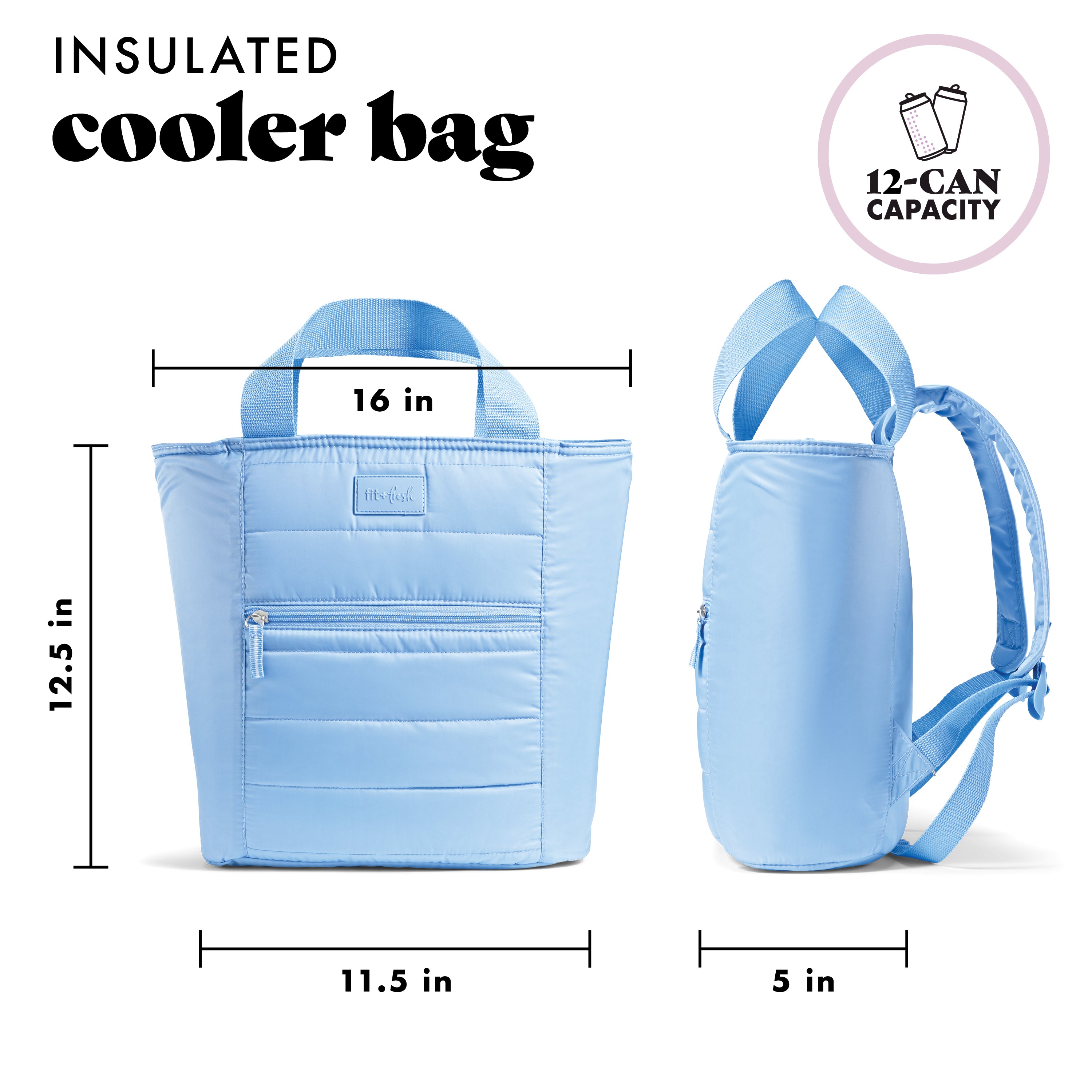 fit-fresh-mari-12-can-backpack-cooler-tote-cornflower image 4