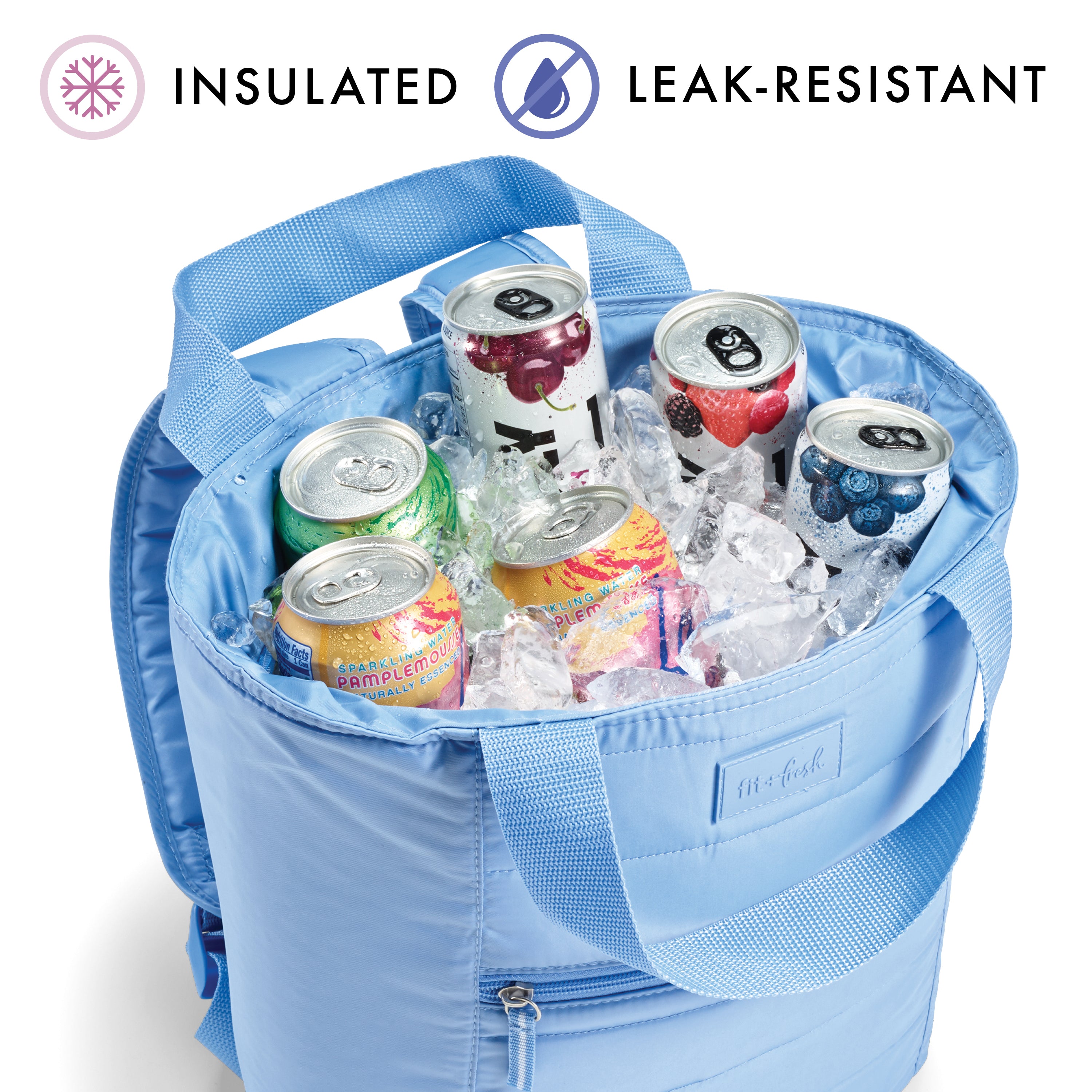 fit-fresh-mari-12-can-backpack-cooler-tote-cornflower image 2