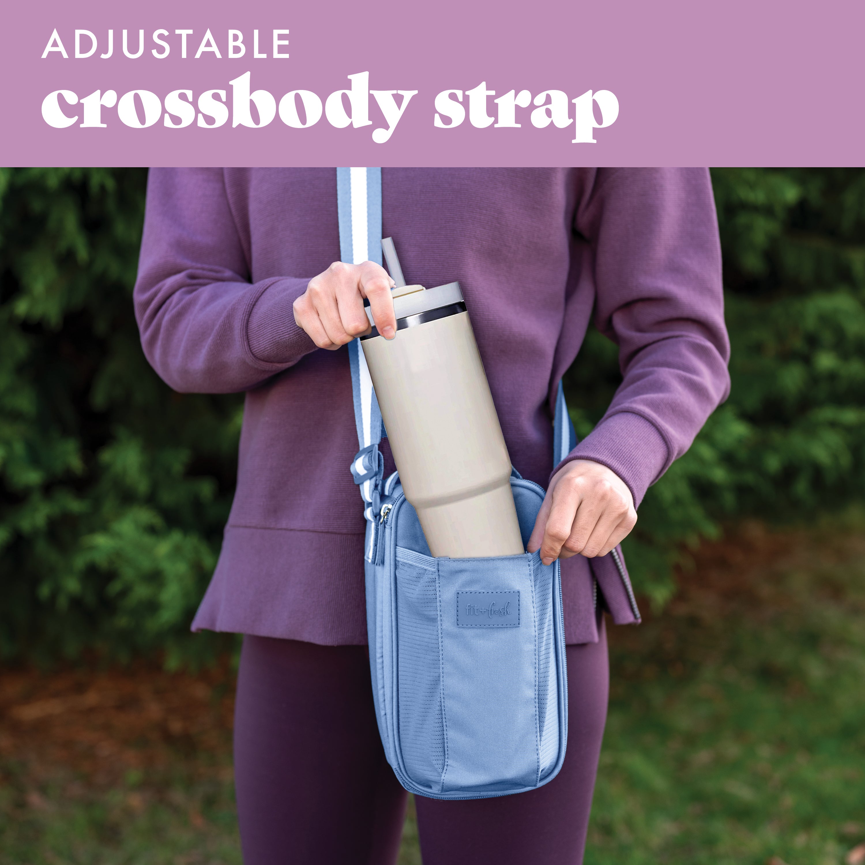 fit-fresh-nina-water-bottle-cooler-crossbody-bag-cornflower-insulated-40oz-tumbl image 4