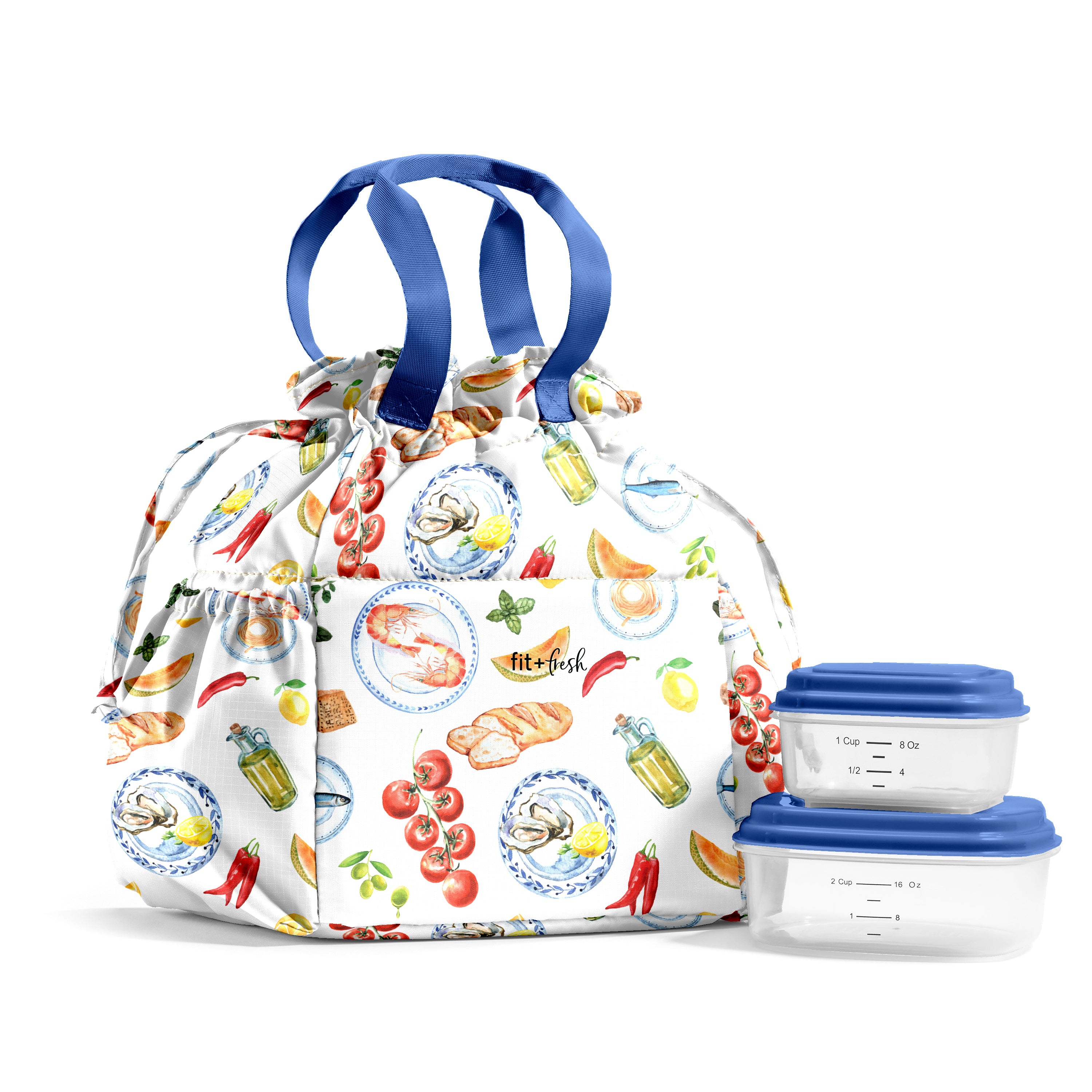 fit-fresh-cromwell-cinch-lunch-tote-with-lunch-kit-al-fresco-10-x-6-5-x-11-draws image 1