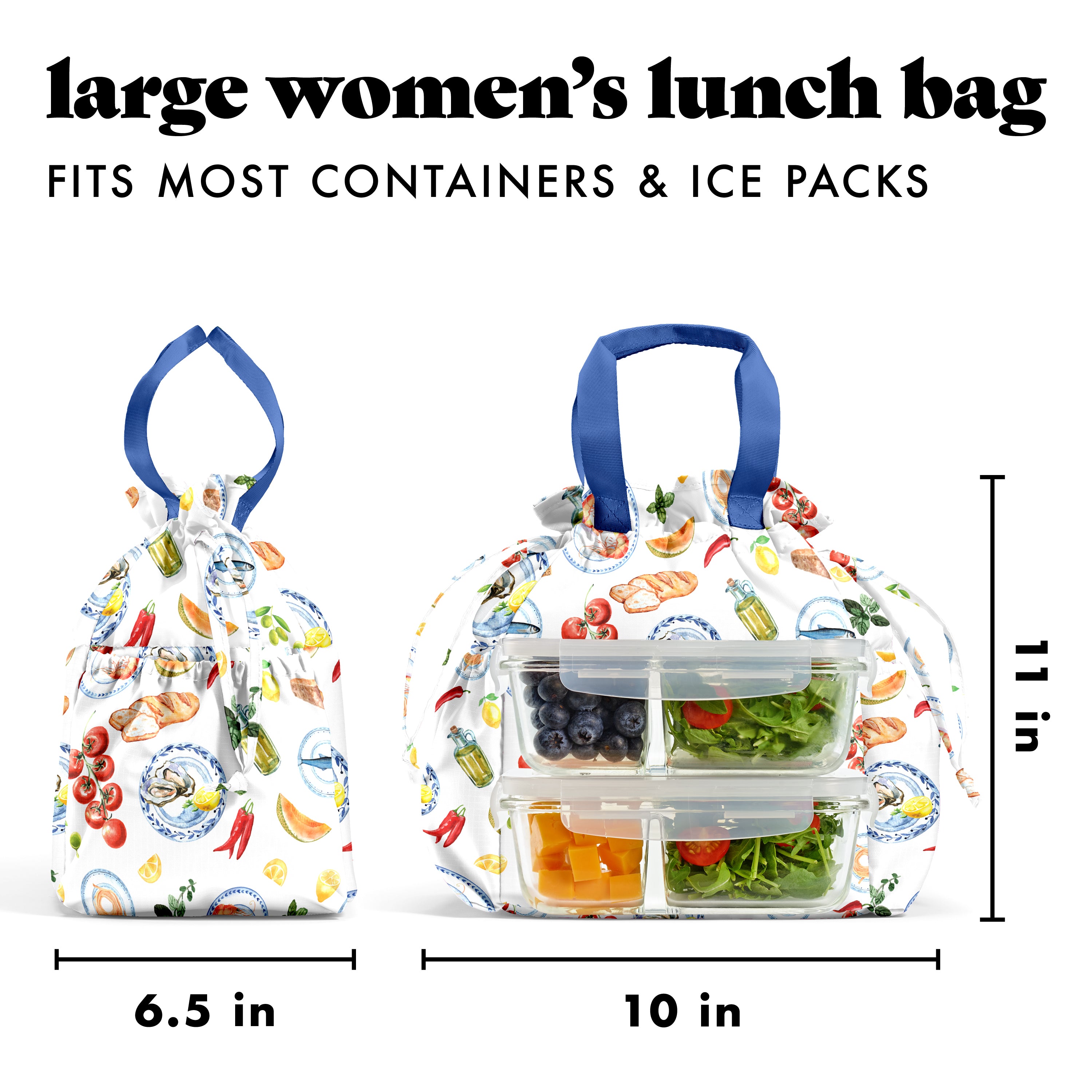 fit-fresh-cromwell-cinch-lunch-tote-with-lunch-kit-al-fresco-10-x-6-5-x-11-draws image 8