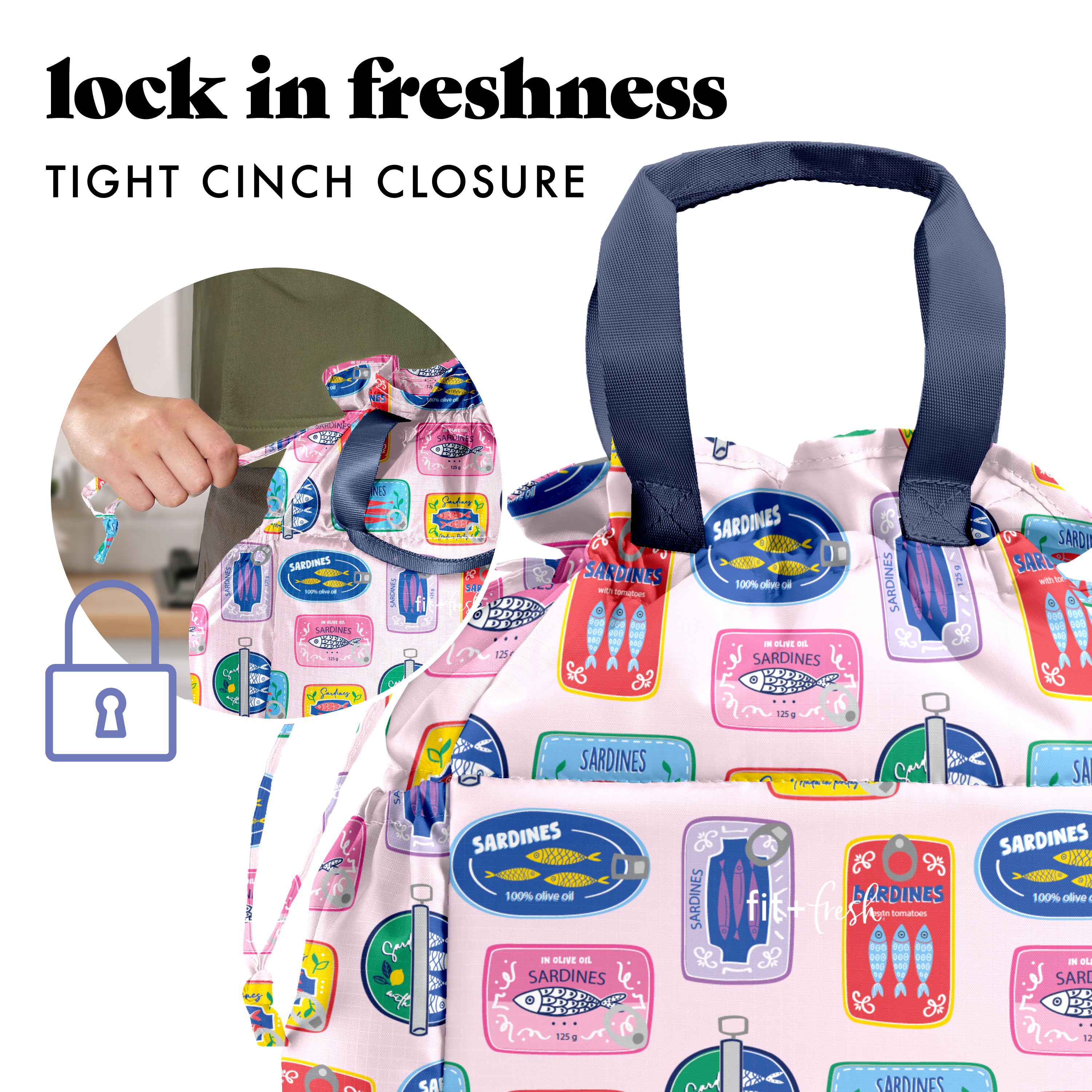 fit-fresh-cromwell-cinch-lunch-tote-with-lunch-kit-assorted-sardine-cans-drawstr image 5