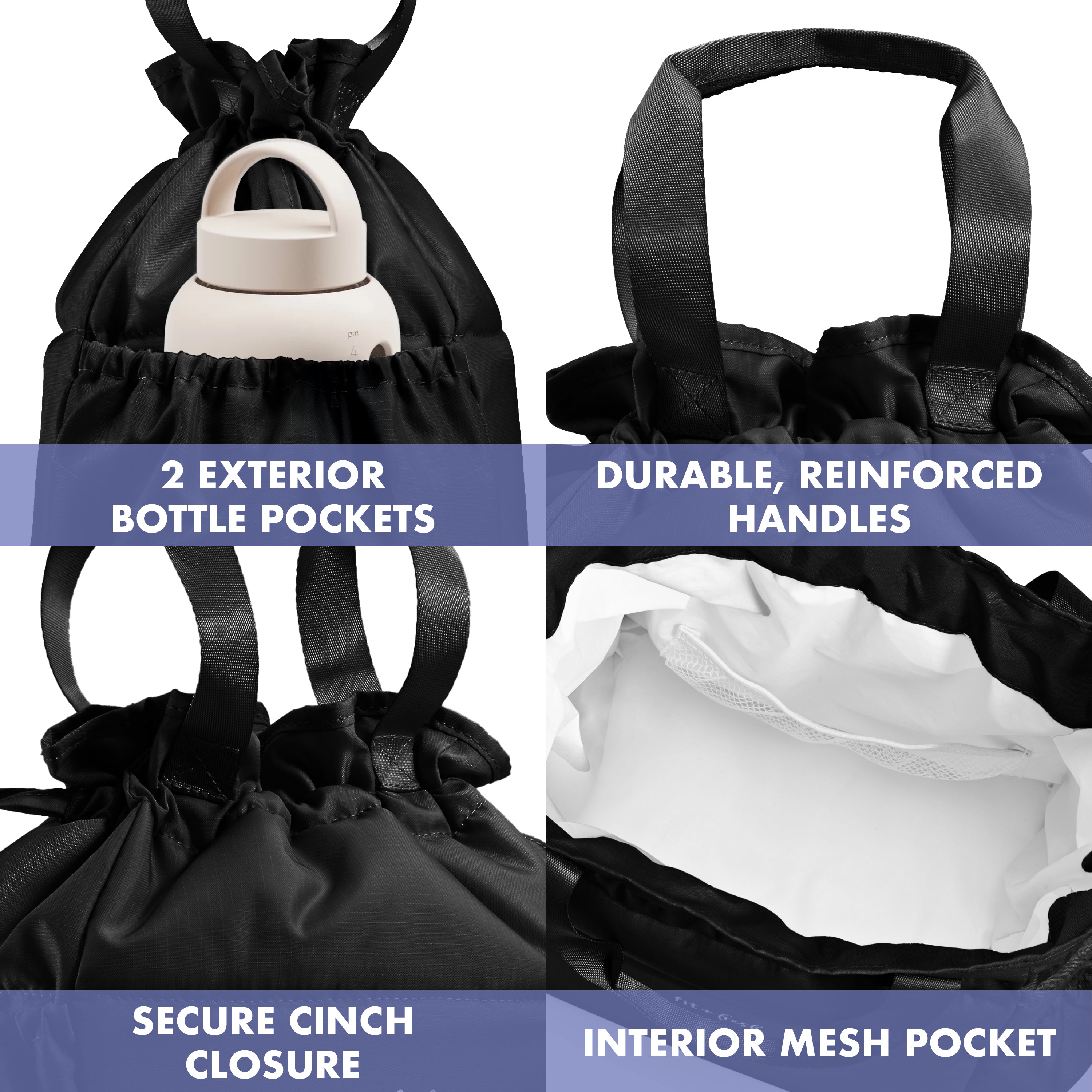 fit-fresh-cromwell-cinch-lunch-tote-with-lunch-kit-black image 6