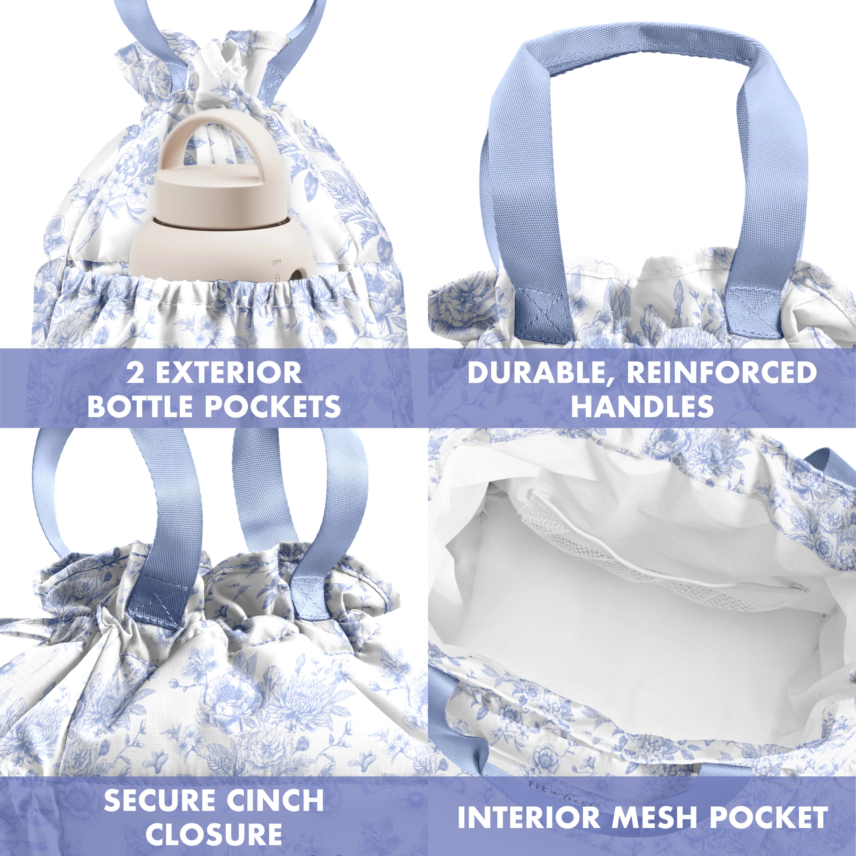 fit-fresh-cromwell-cinch-lunch-tote-with-lunch-kit-cornflower-floral-toile-draws image 6
