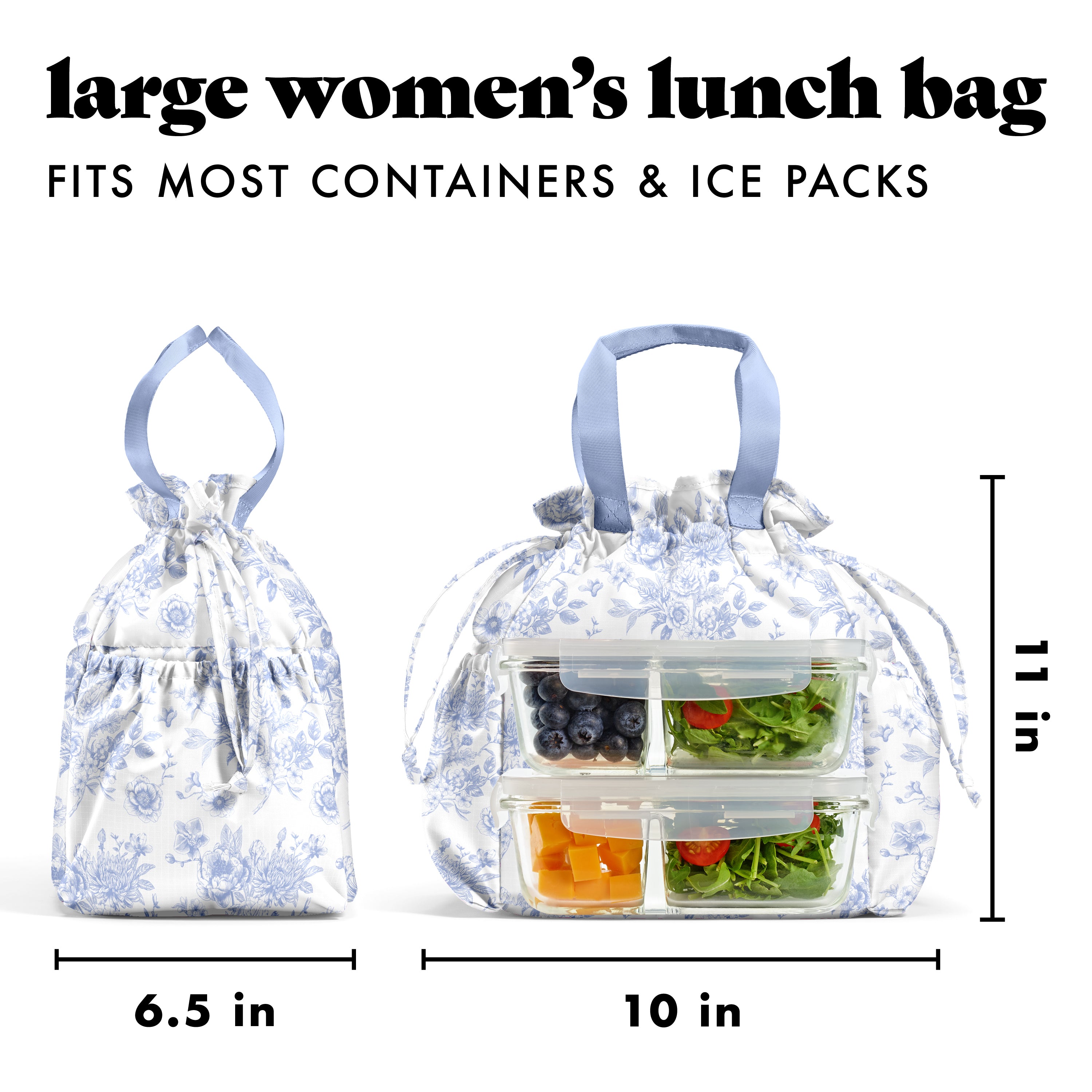 fit-fresh-cromwell-cinch-lunch-tote-with-lunch-kit-cornflower-floral-toile-draws image 8