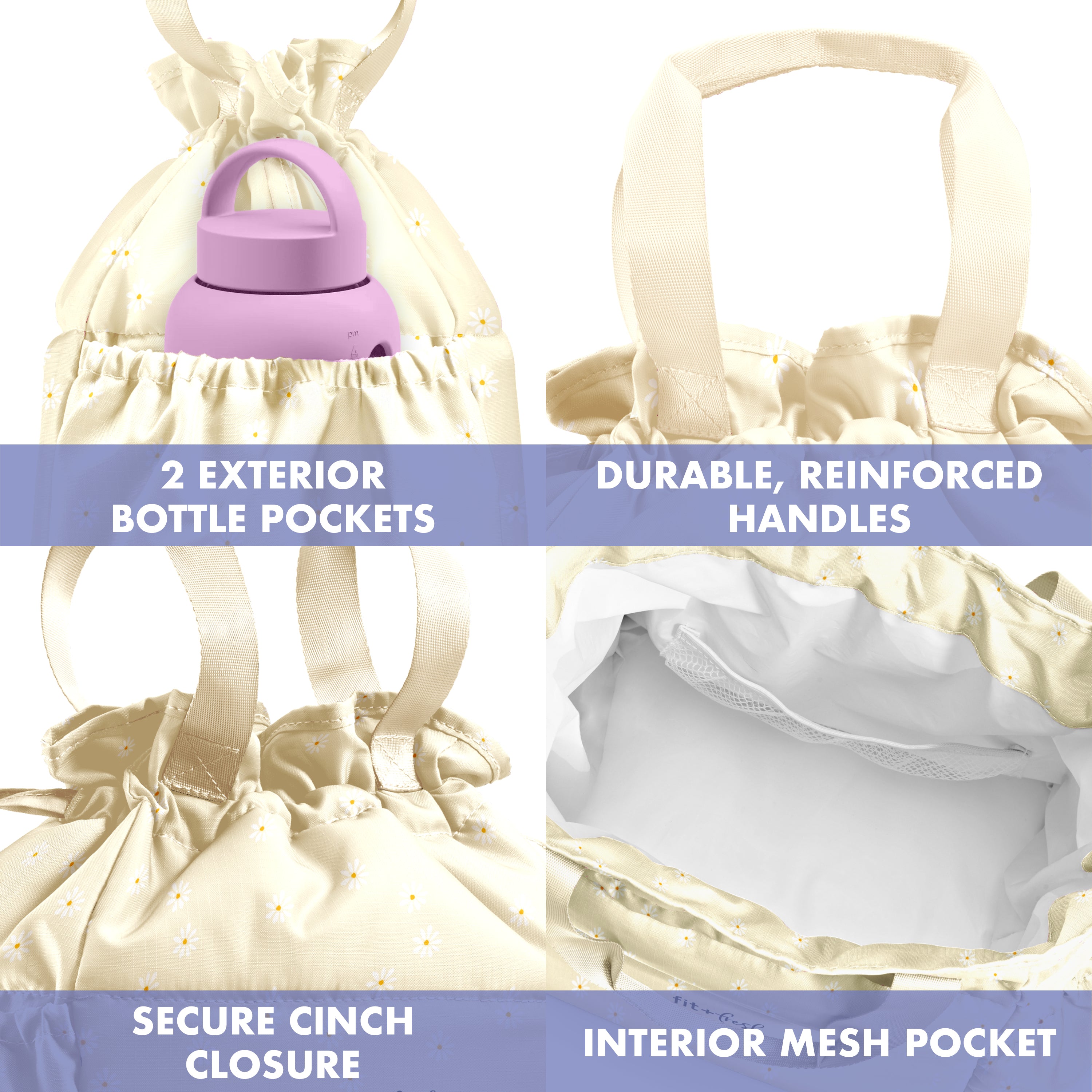 fit-fresh-cromwell-cinch-lunch-tote-with-lunch-kit-ivory-daisy-drawstring-10-x6- image 6
