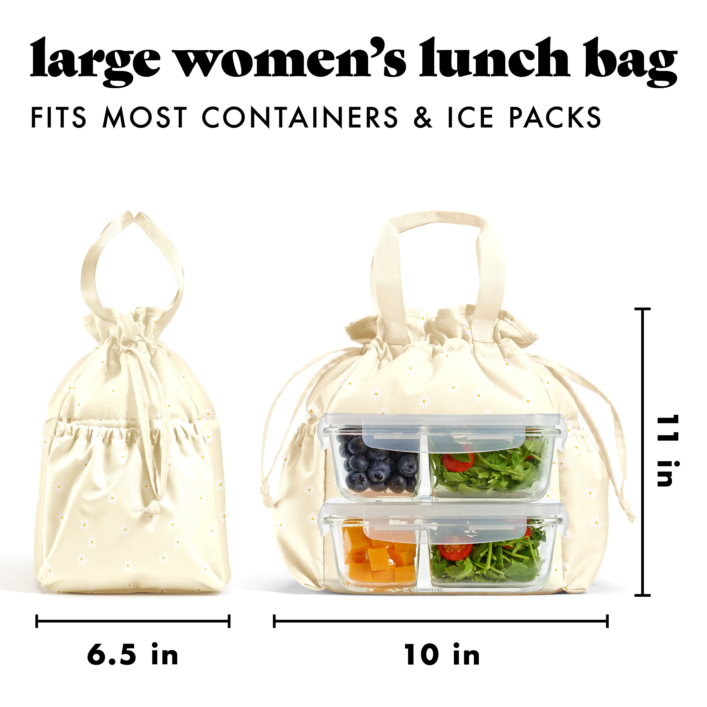 fit-fresh-cromwell-cinch-lunch-tote-with-lunch-kit-ivory-daisy-drawstring-10-x6- image 8