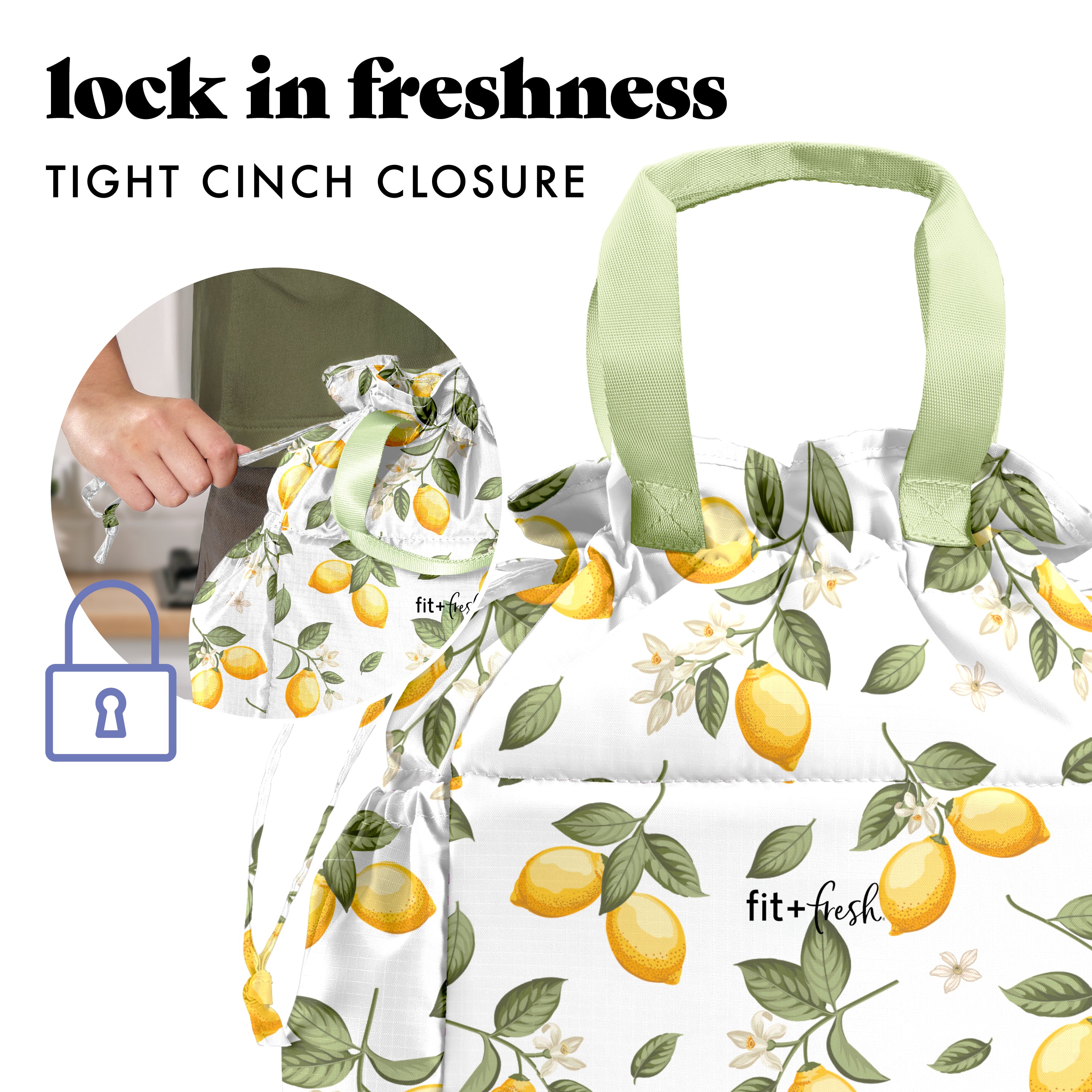 fit-fresh-cromwell-cinch-lunch-tote-with-lunch-kit-lemons-drawstring-insulated-l image 5