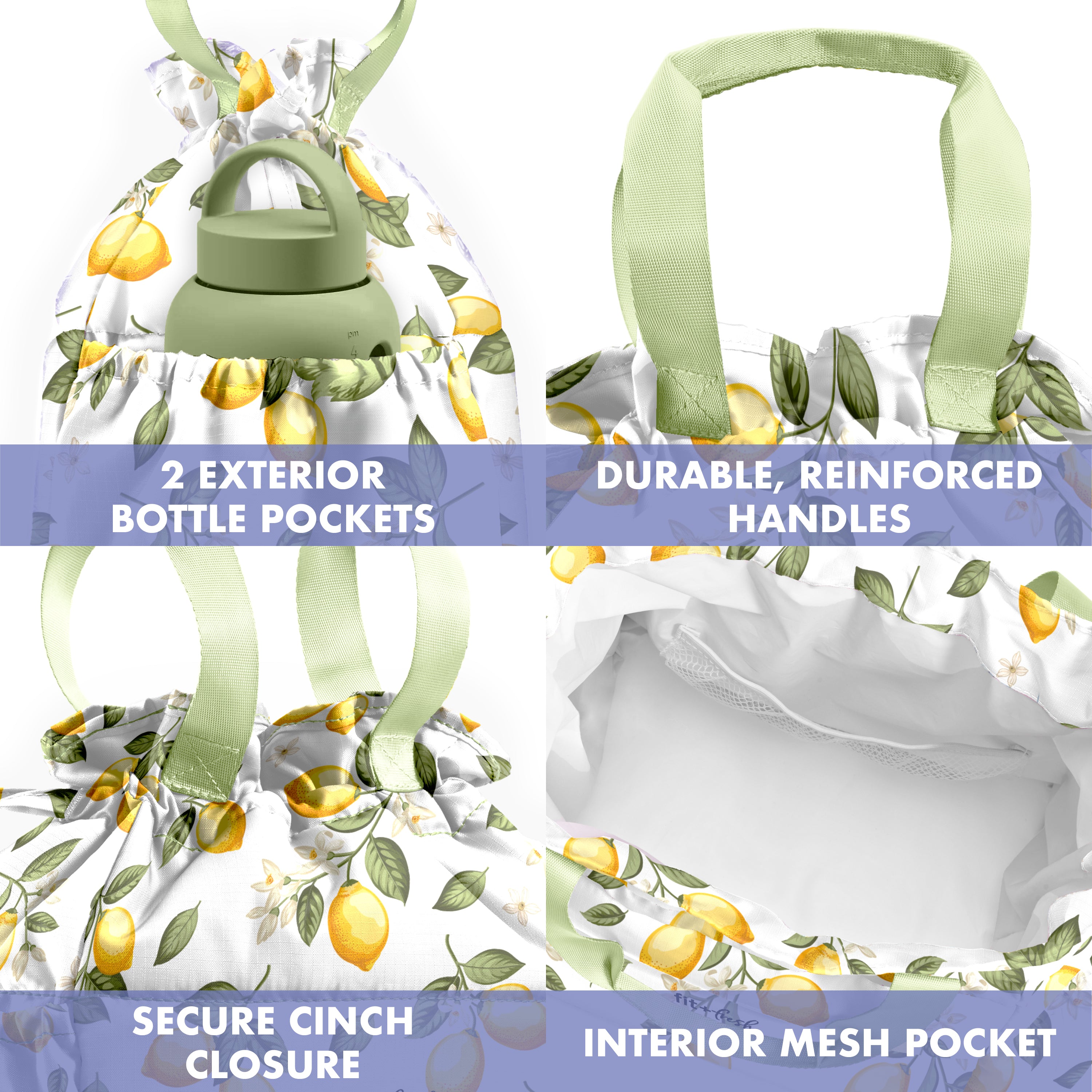 fit-fresh-cromwell-cinch-lunch-tote-with-lunch-kit-lemons-drawstring-insulated-l image 6