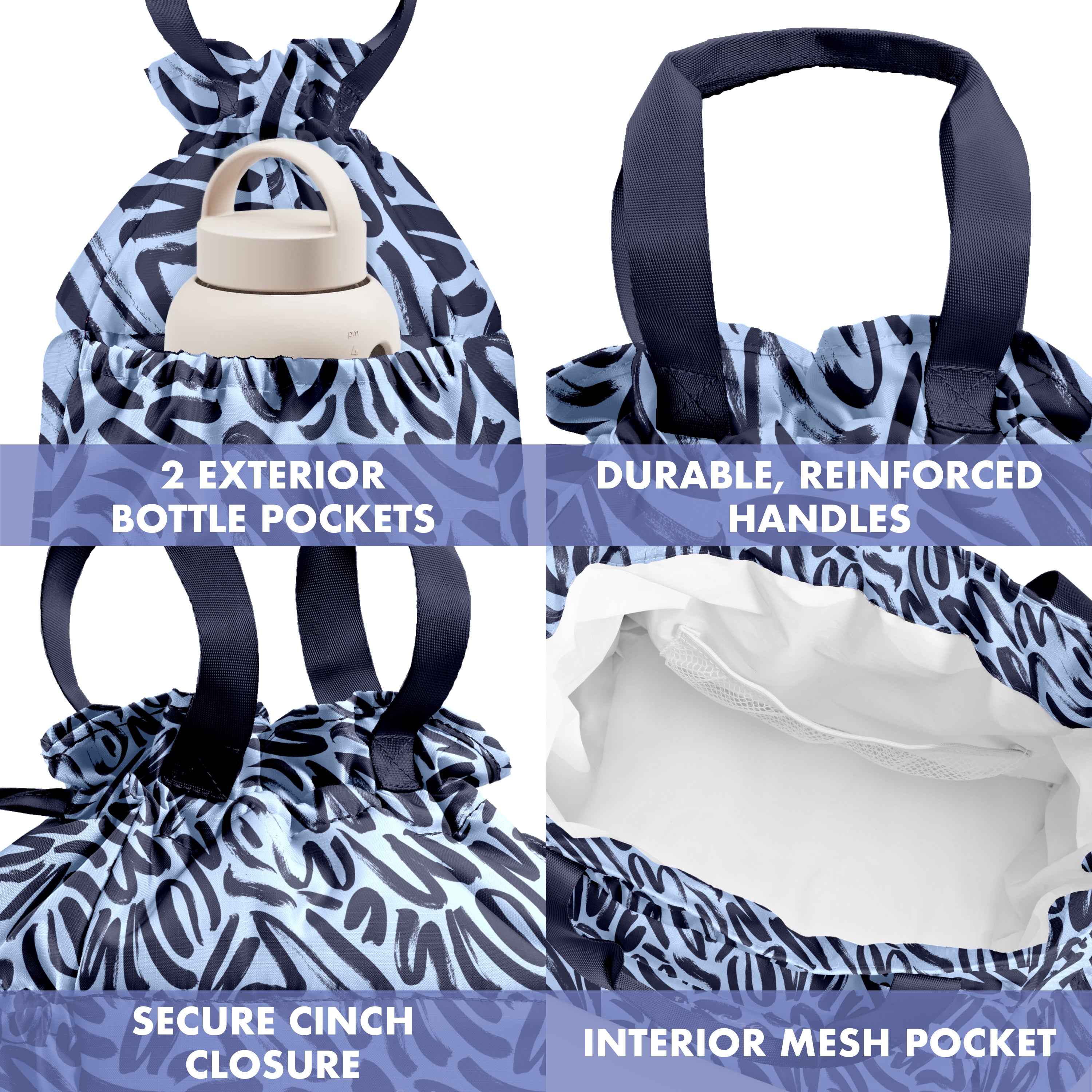 fit-fresh-cromwell-cinch-lunch-tote-with-lunch-kit-navy-brush-strokes-10-x-6-5-x image 6