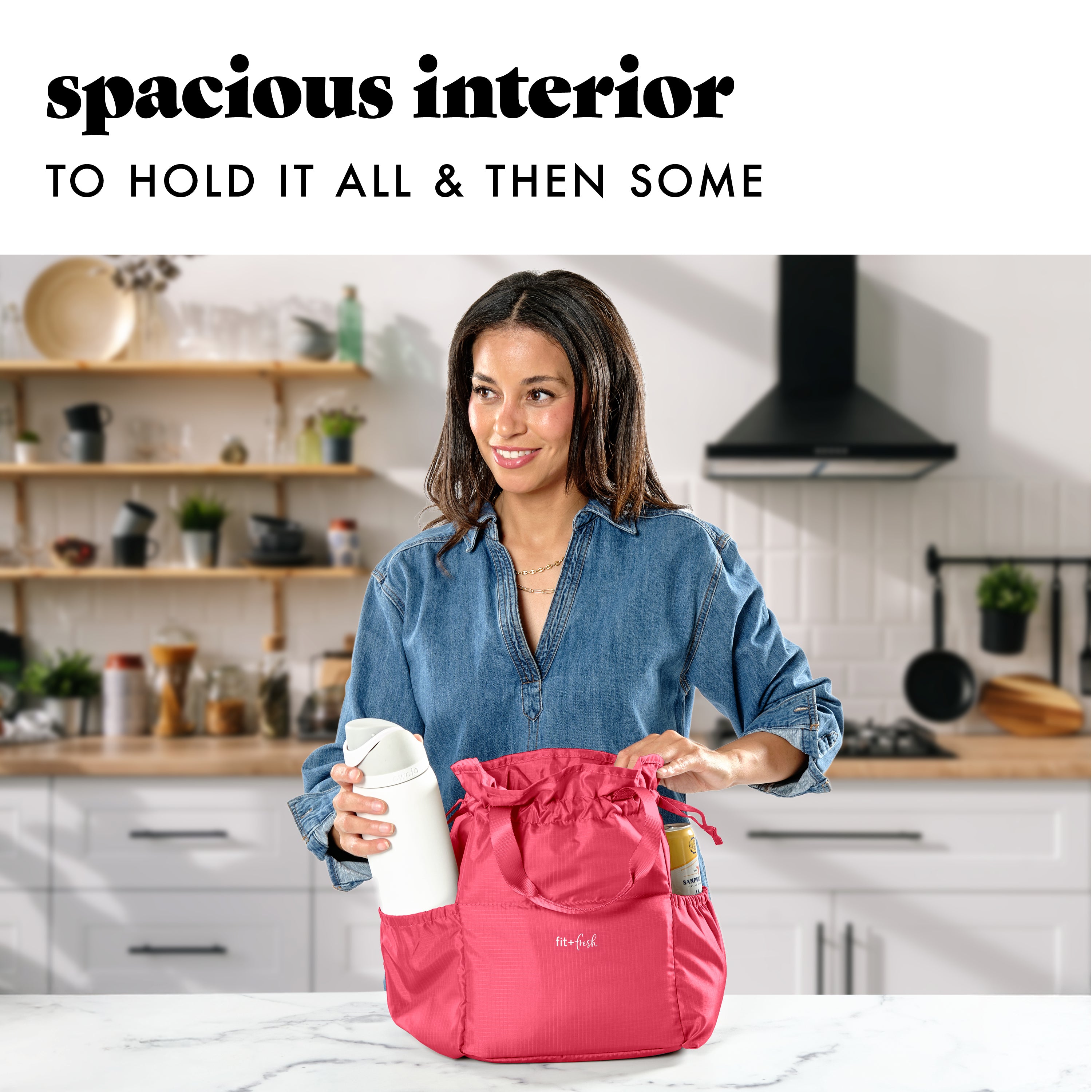 fit-fresh-cromwell-cinch-insulated-lunch-tote-with-lunch-kit-watermelon-drawstri image 4