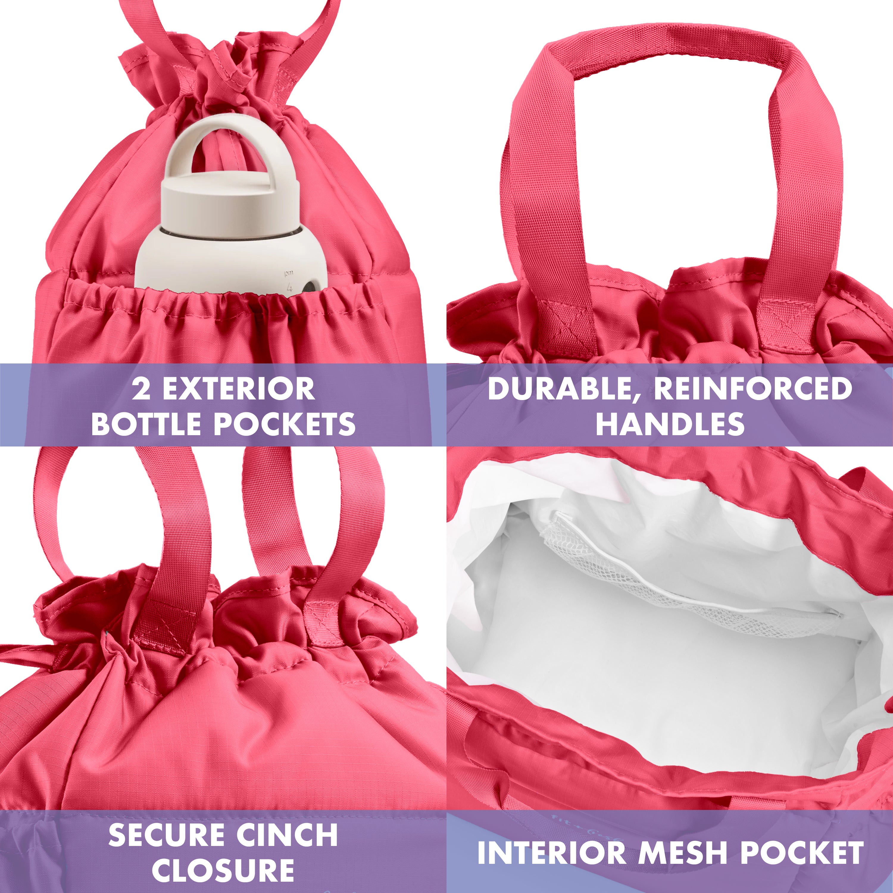 fit-fresh-cromwell-cinch-insulated-lunch-tote-with-lunch-kit-watermelon-drawstri image 6