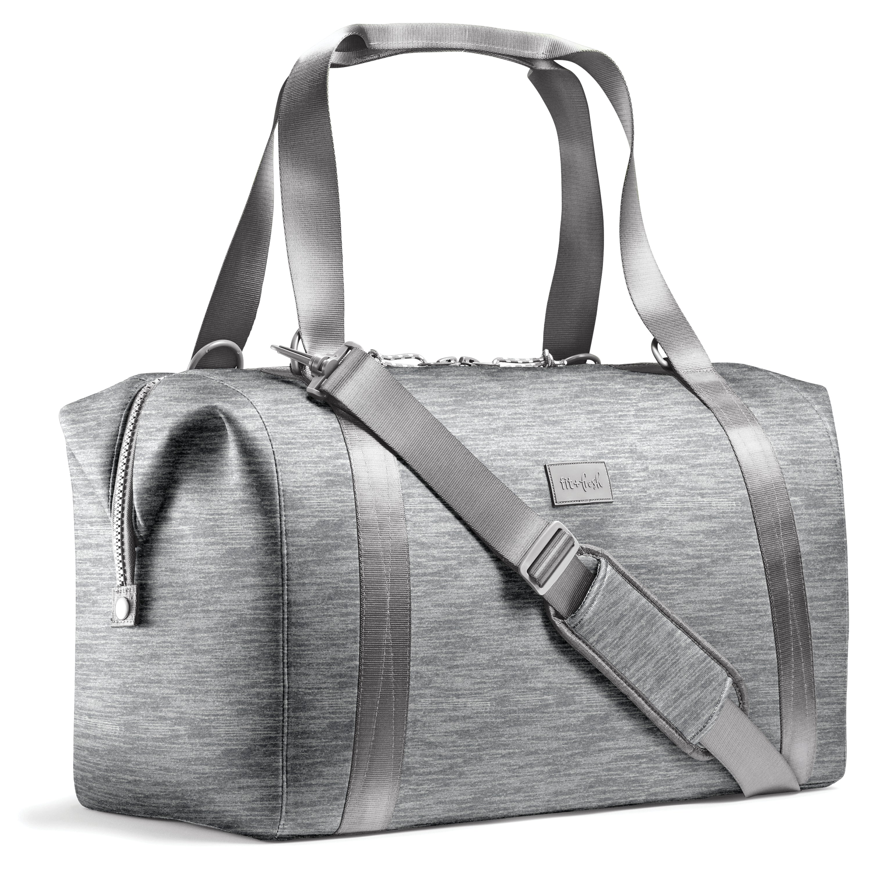 fit-fresh-neoprene-adult-travel-duffel-heather-gray-19-x-10-x-11-5-carry-on-week image 1