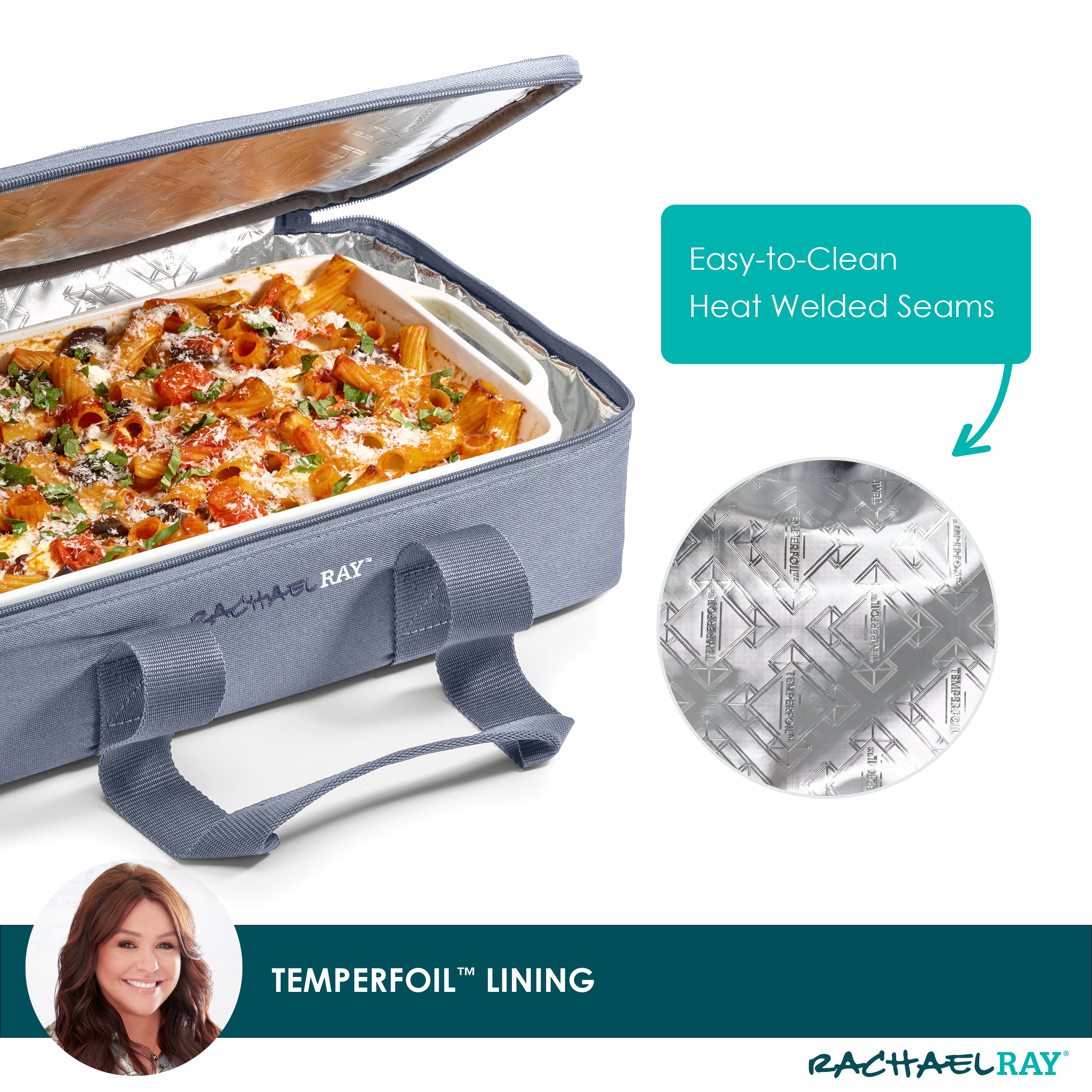 rachael-ray-by-fit-fresh-original-lasagna-lugger-slate-stripe-insulated-casserol image 5