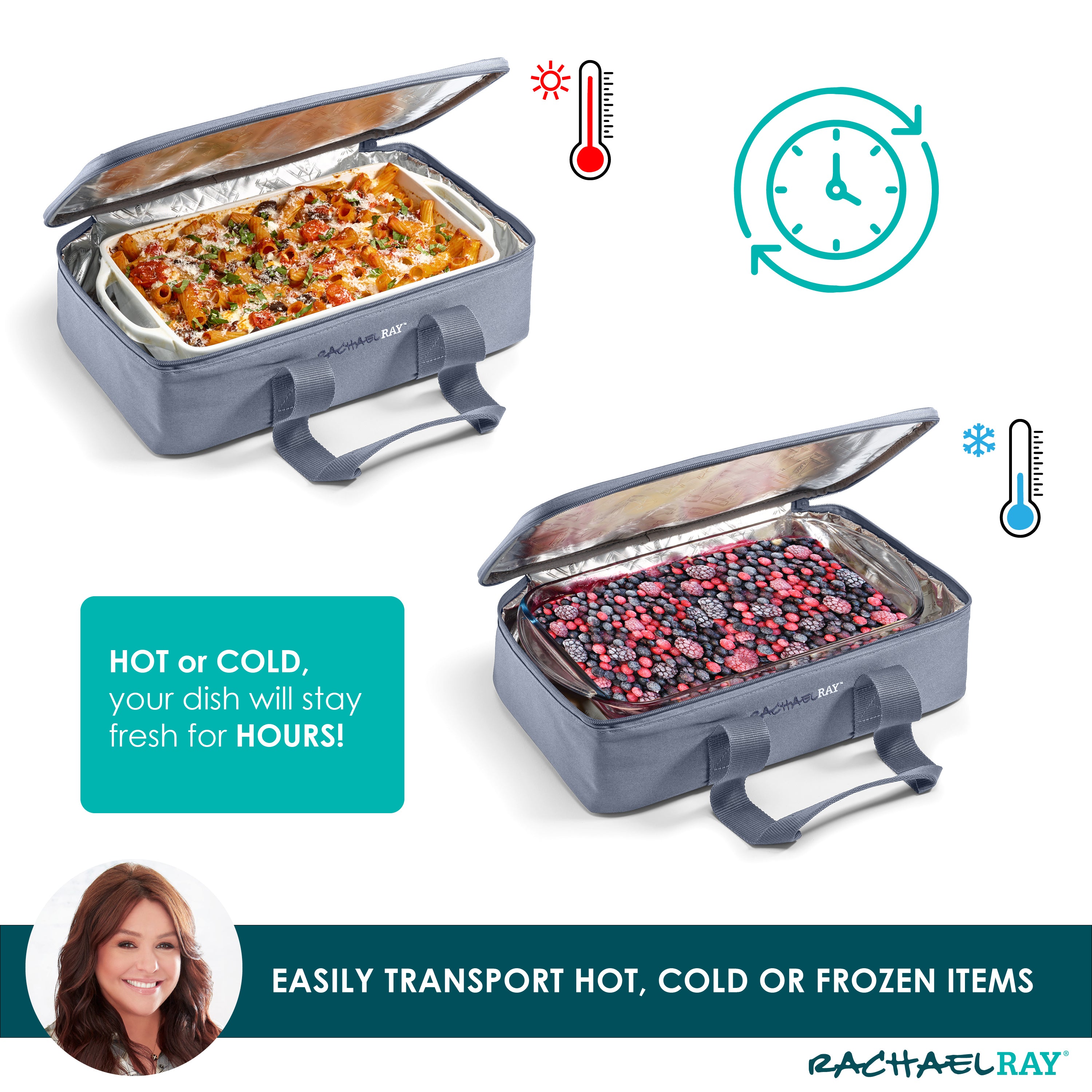 rachael-ray-by-fit-fresh-original-lasagna-lugger-slate-stripe-insulated-casserol image 3