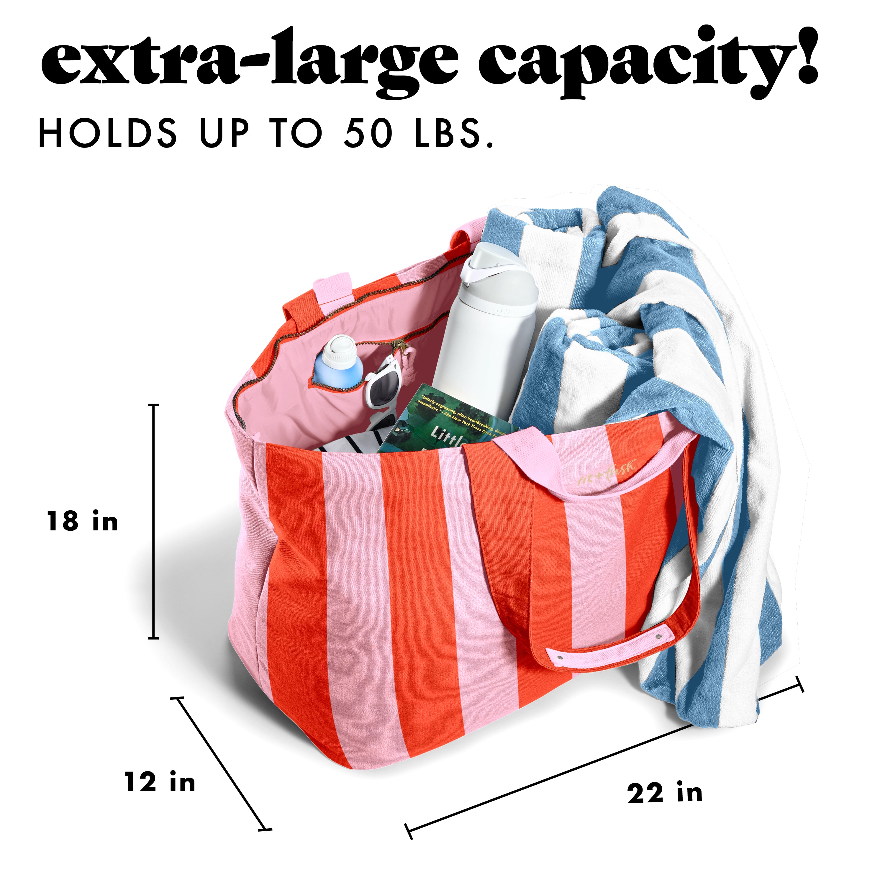 fit-fresh-all-the-things-xl-travel-tote-bag-daiquiri-cabana-stripe-22x18x12-extr image 3