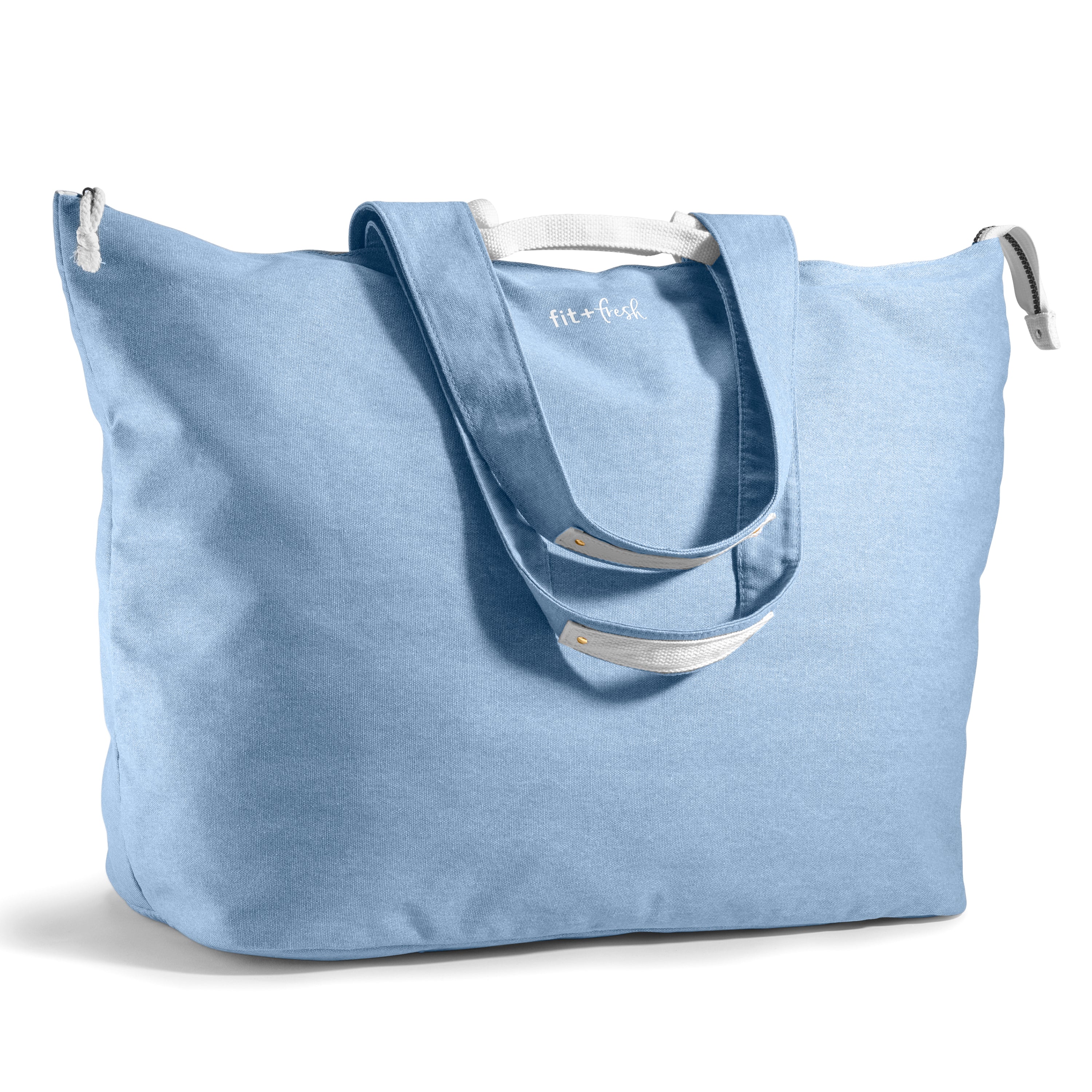 fit-fresh-all-the-things-xl-travel-tote-bag-denim-22-x-18-x-12-extra-large-zippe image 1