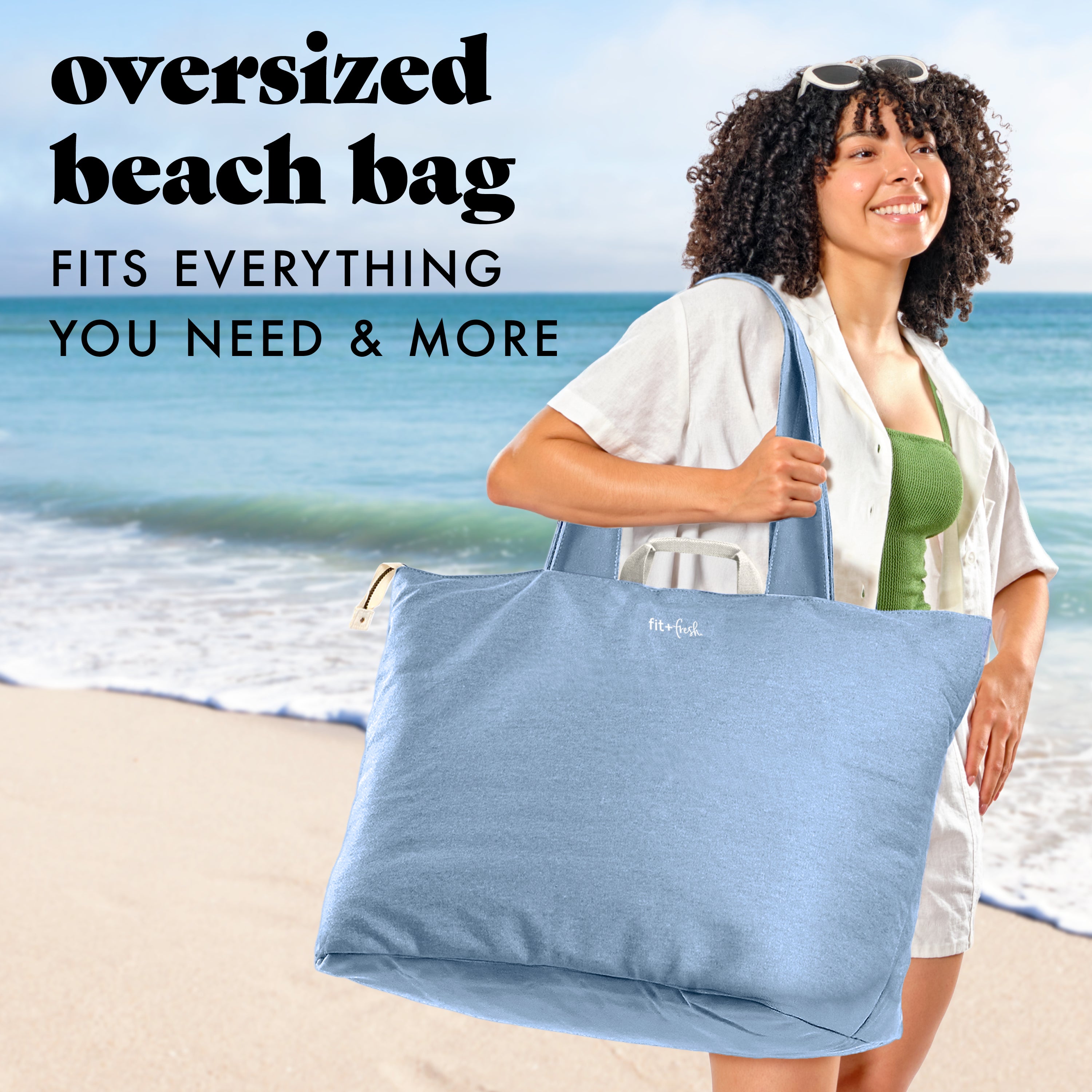 fit-fresh-all-the-things-xl-travel-tote-bag-denim-22-x-18-x-12-extra-large-zippe image 2