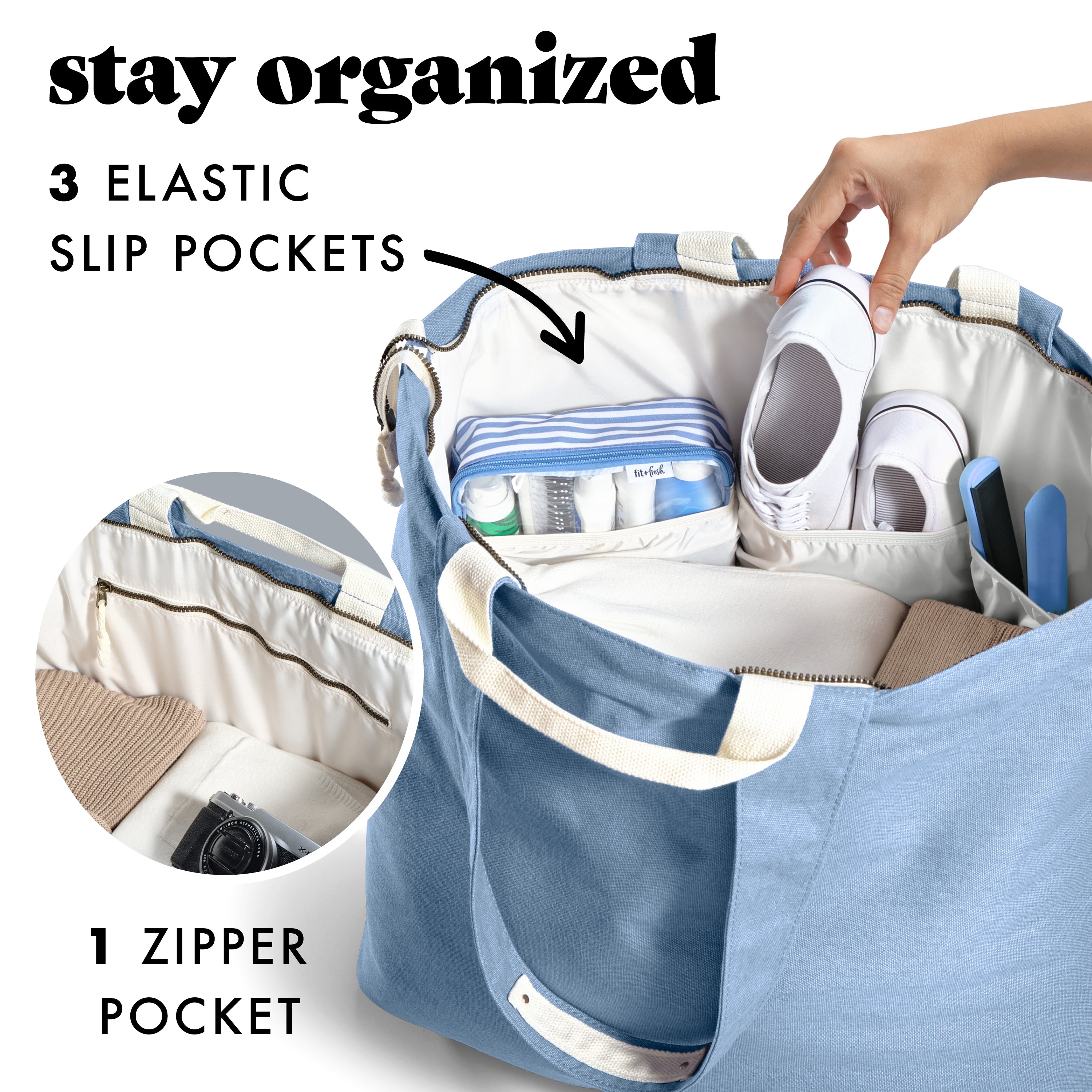 fit-fresh-all-the-things-xl-travel-tote-bag-denim-22-x-18-x-12-extra-large-zippe image 5