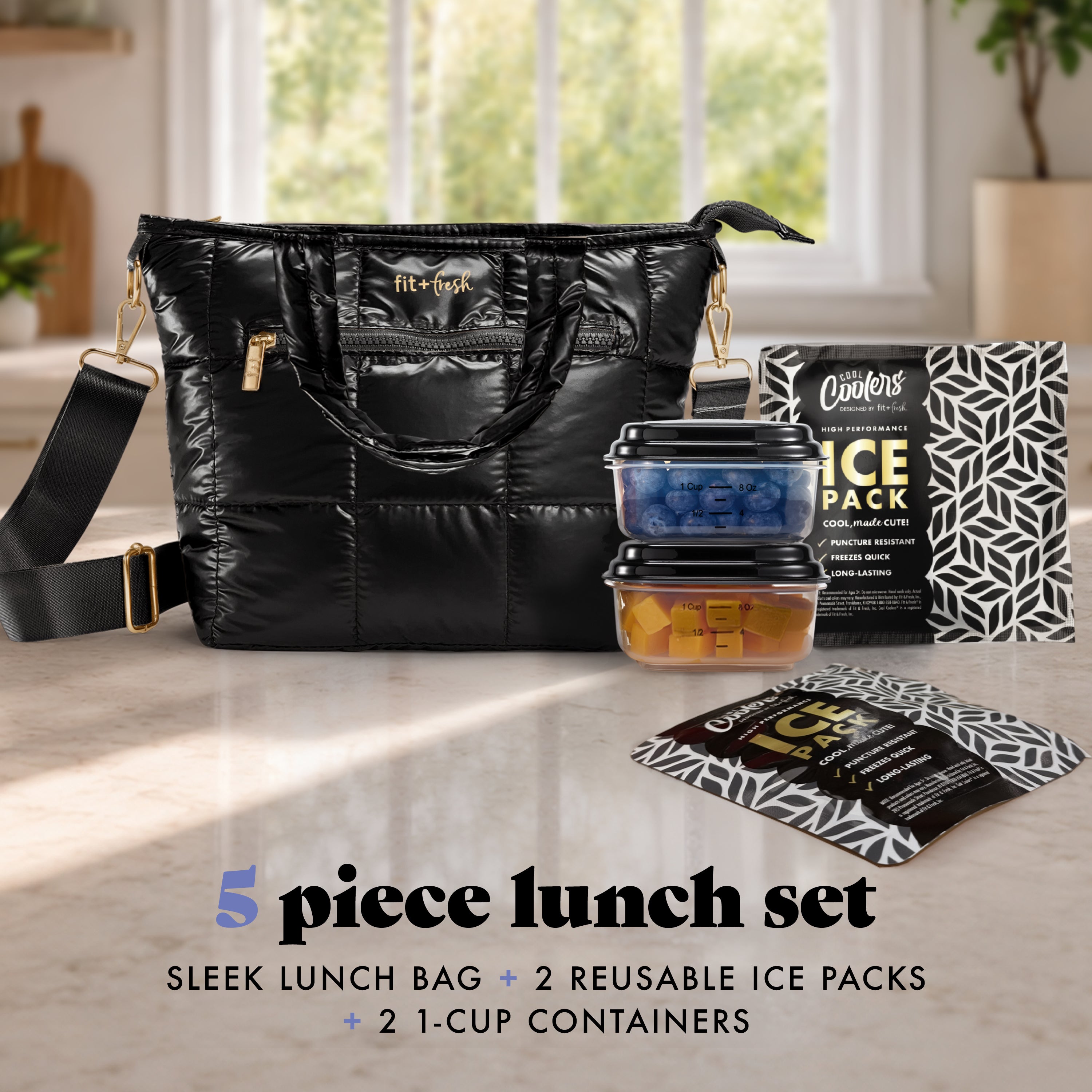 fit-fresh-eliana-insulated-quilted-lunch-tote-with-lunch-kit-2-containers-2-ice- image 3
