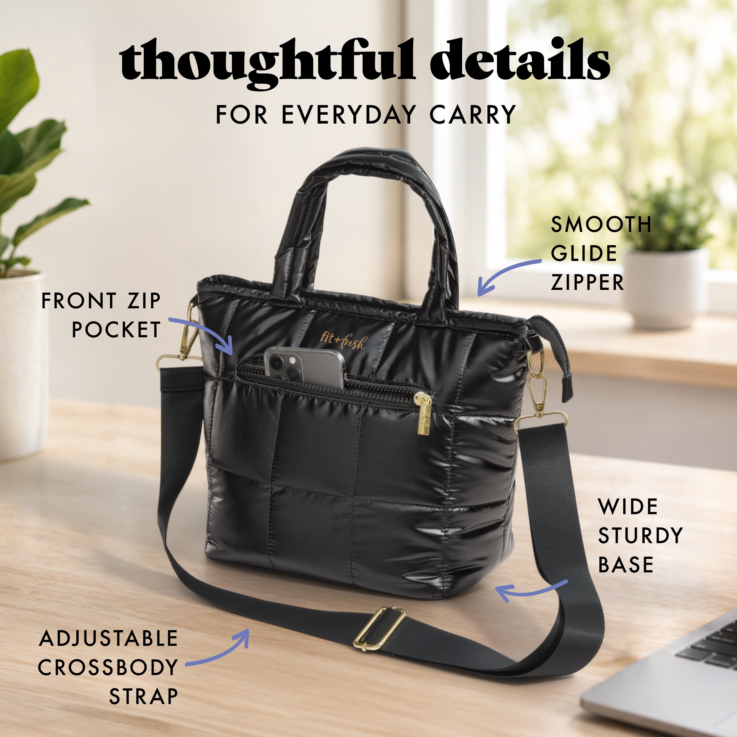fit-fresh-eliana-insulated-quilted-lunch-tote-with-lunch-kit-2-containers-2-ice- image 6