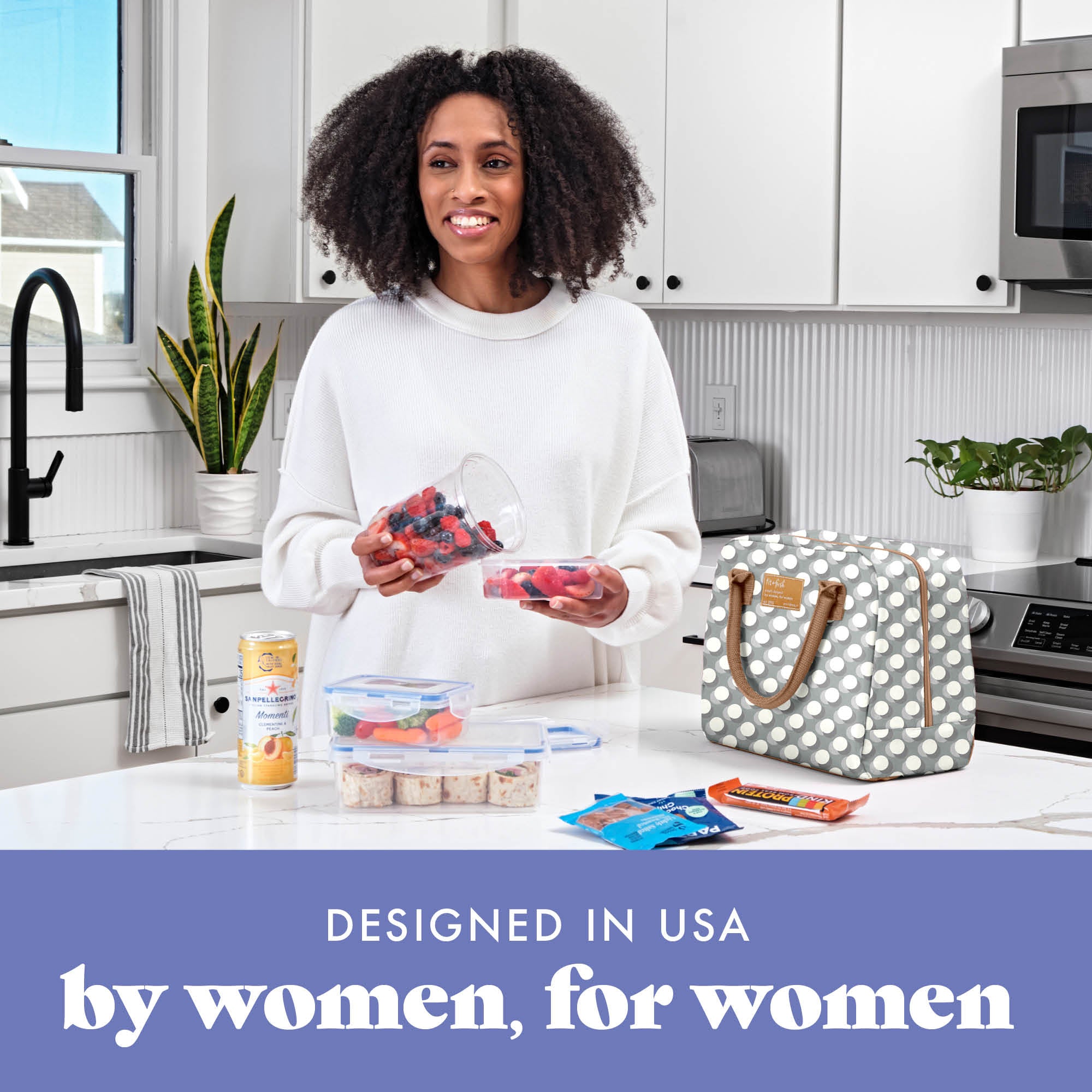 fit-fresh-bloomington-lunch-bag-with-lunch-kit-gray-dot-roomy-lunch-bag-with-two image 6