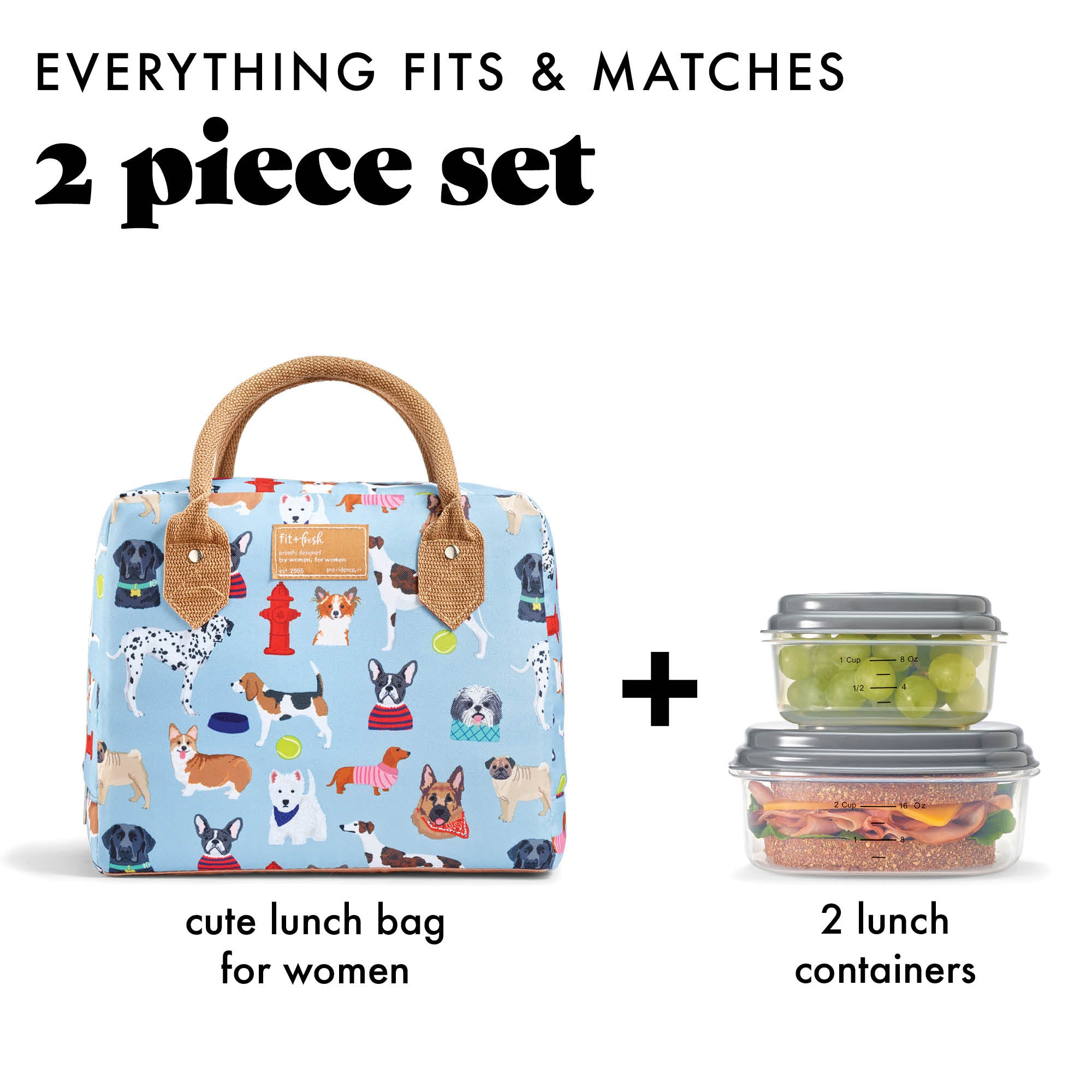 fit-fresh-bloomington-lunch-bag-with-lunch-kit-dog-breeds-print image 2